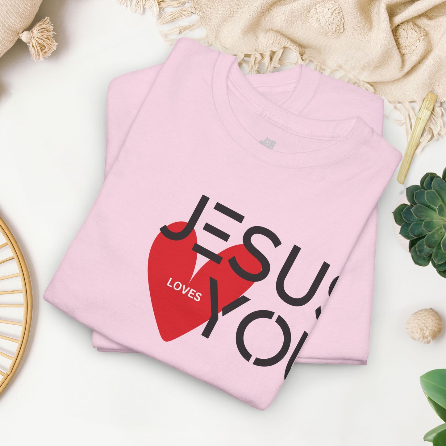 Jesus Loves You Heavy Cotton Tee