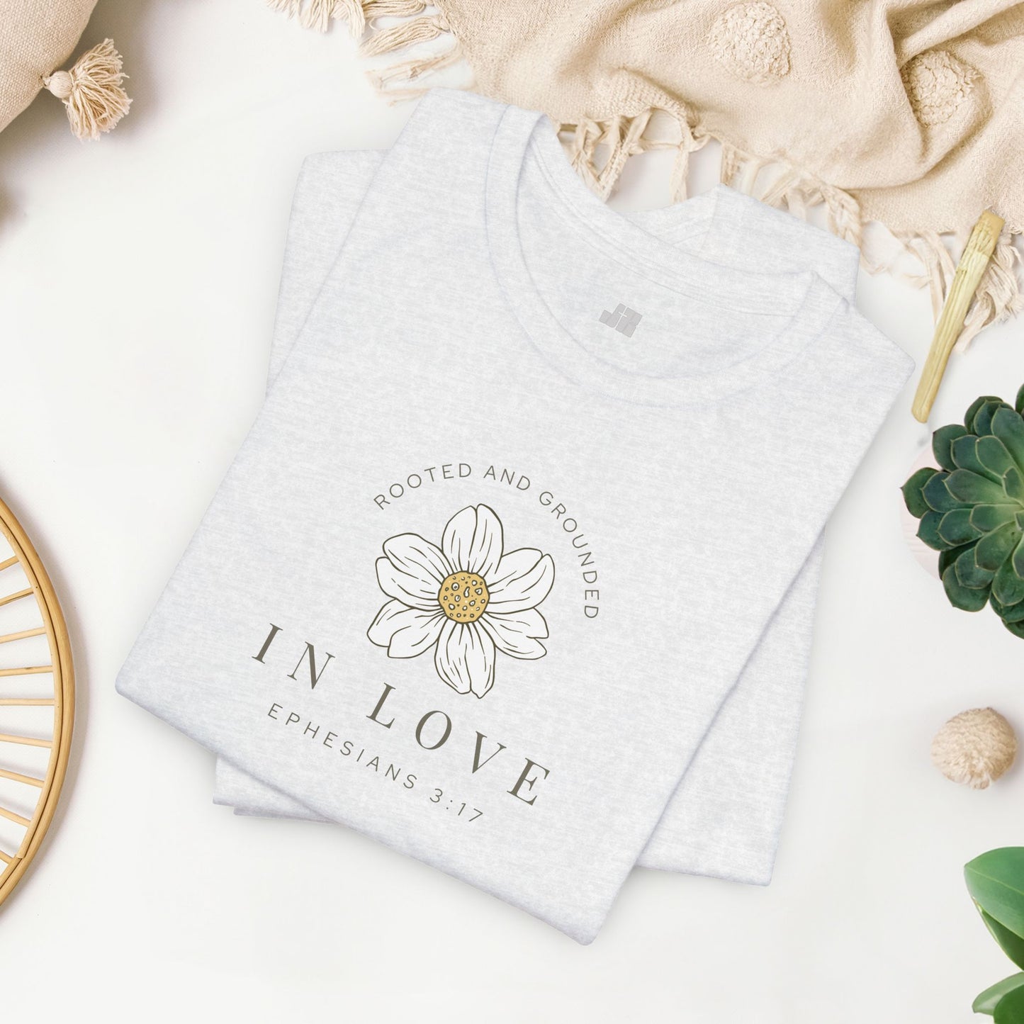 Rooted and Grounded in Love Soft Cotton Tee