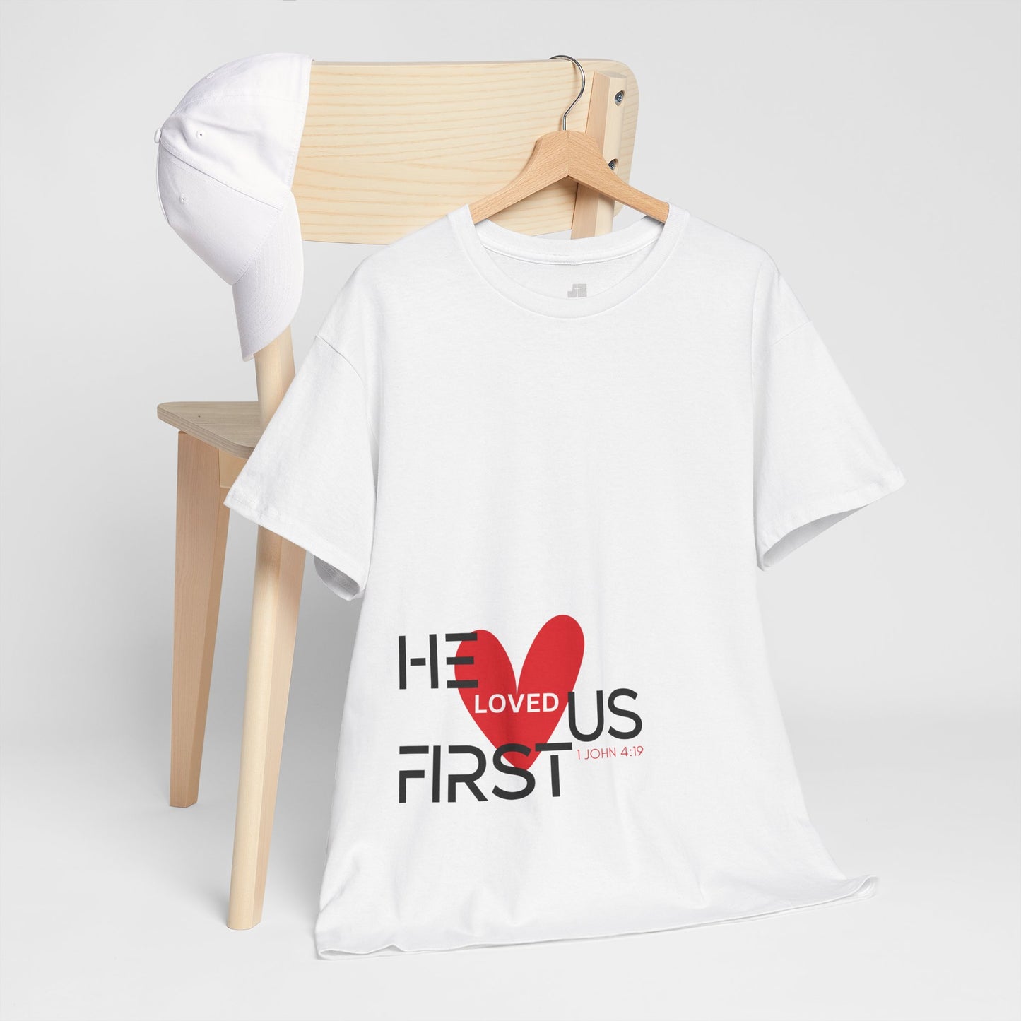 He Loved Us First Heavy Cotton Tee