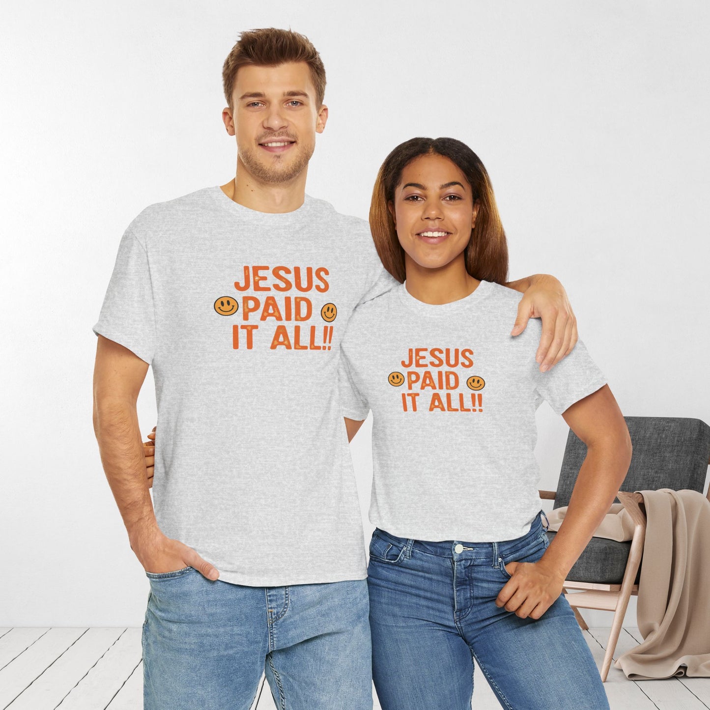 Jesus Paid It All Heavy Cotton Tee