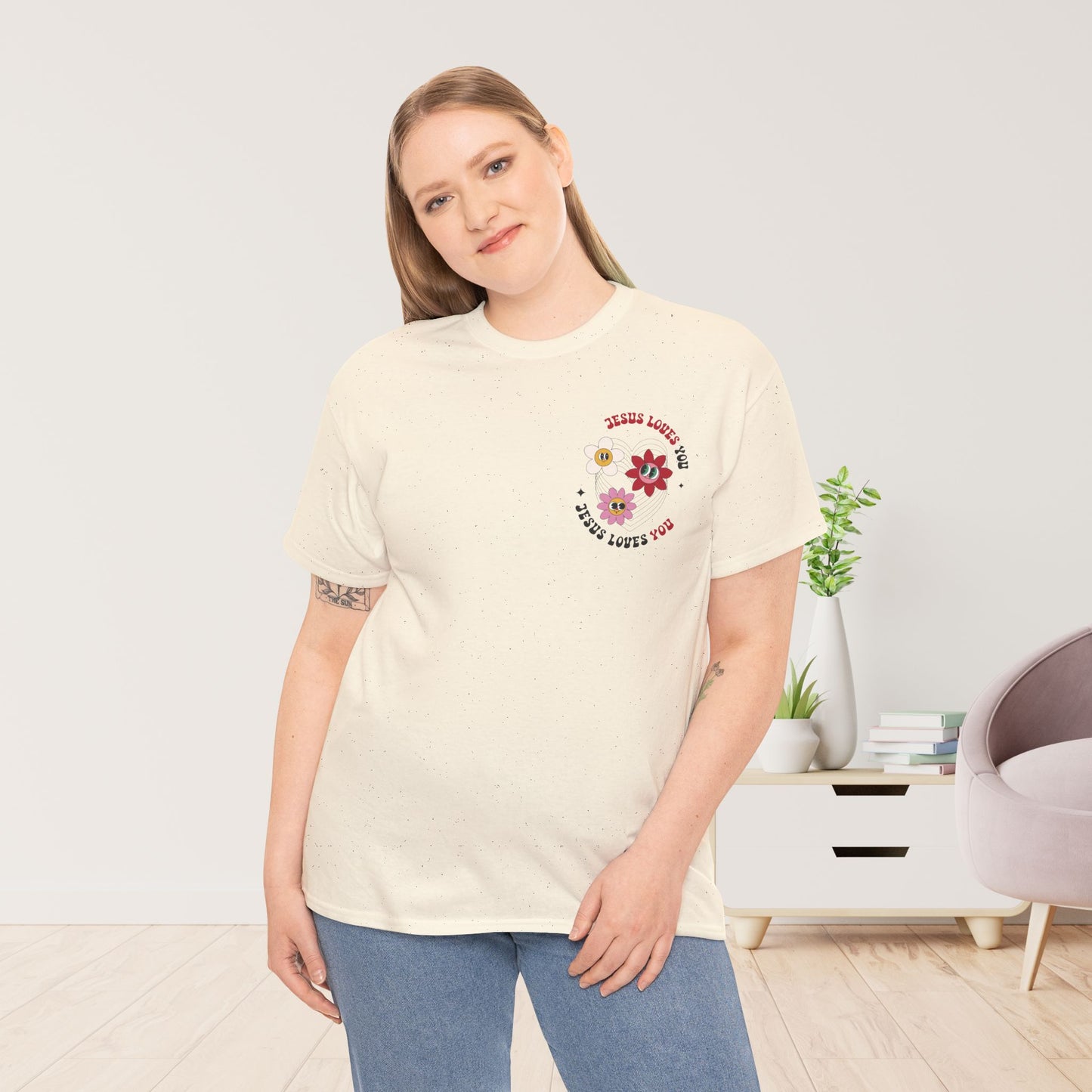 Jesus Loves You Heavy Cotton Tee