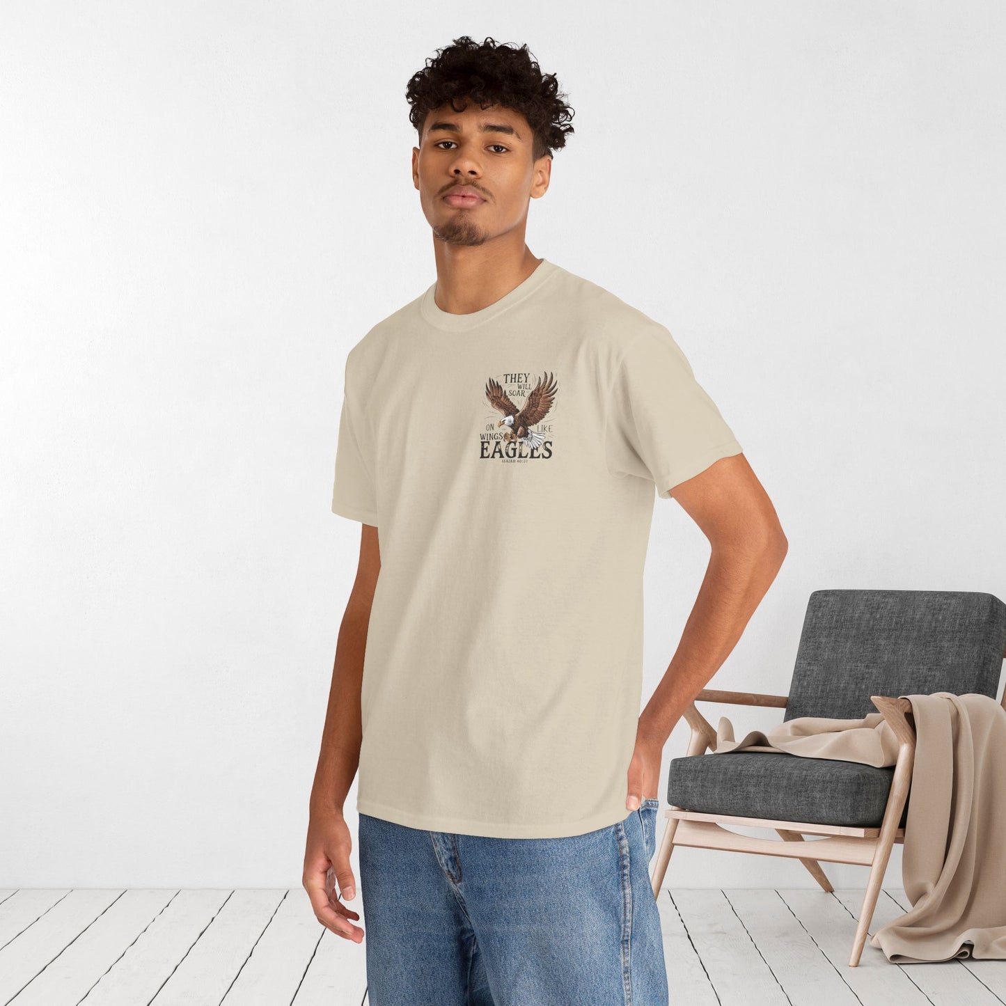 They Will Soar on Wings Like Eagles Heavy Cotton Tee