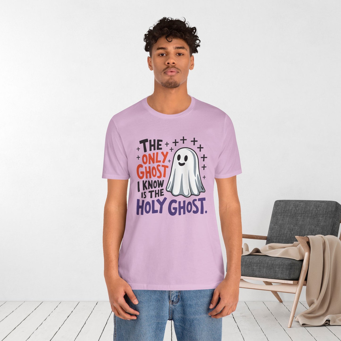 The Only Ghost I Know Is The Holy Ghost Soft Cotton Tee - Christian Shirt