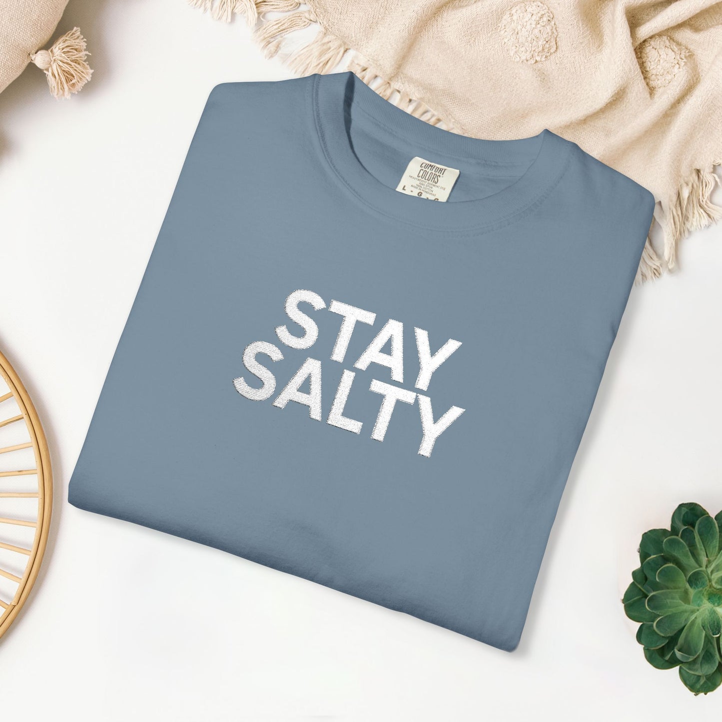 Embroidered Stay Salty Comfort Colors Shirt