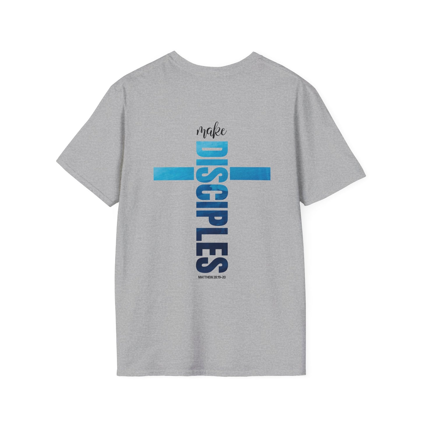 Make Disciples Softstyle T-Shirt - Matthew 28:19-20 Bible Verse Christian Tee