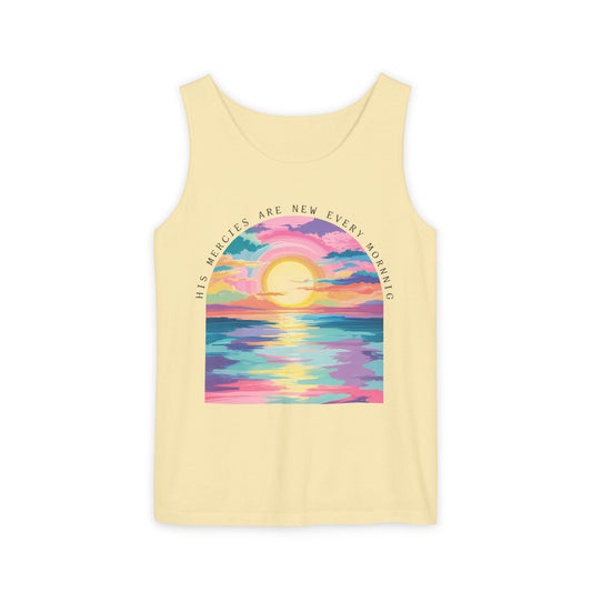 His Mercies Are New Every Morning Comfort Colors Garment-Dyed Tank Top