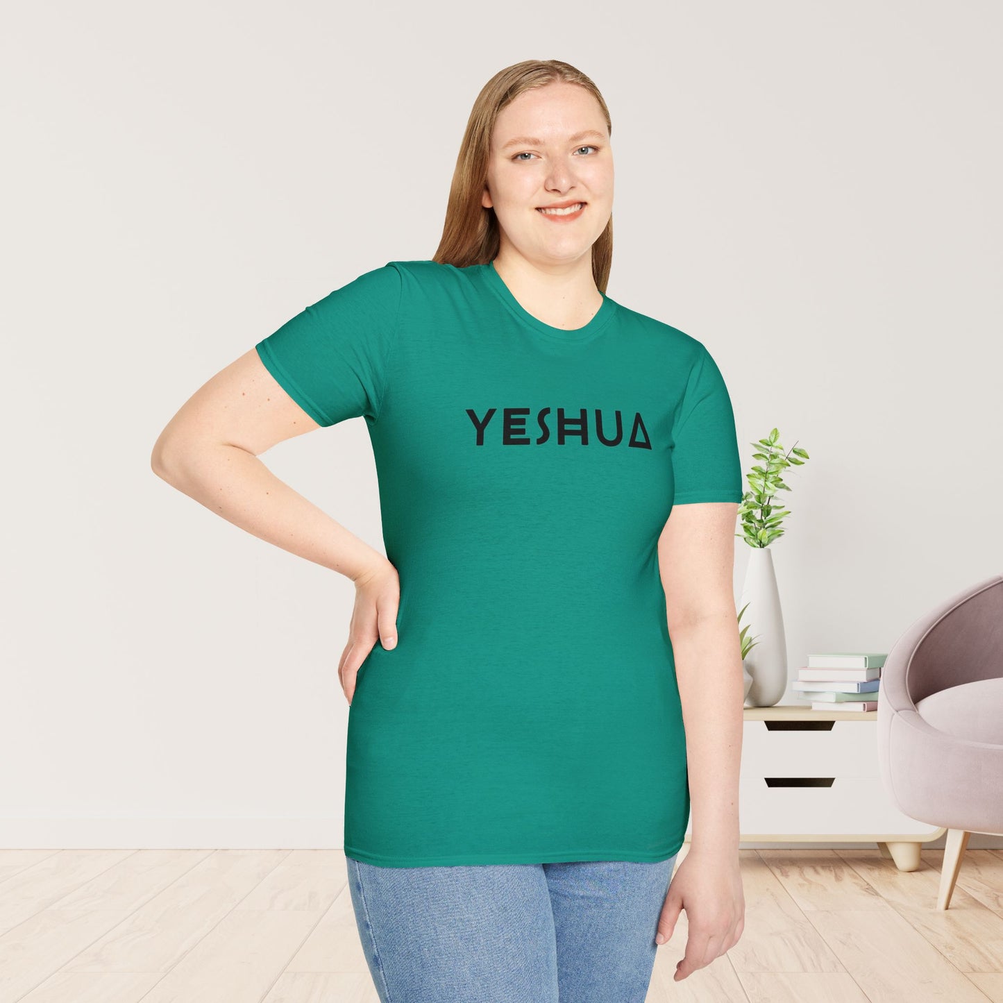Unisex YESHUA Softstyle T-shirt - Minimalist Christian Shirt
