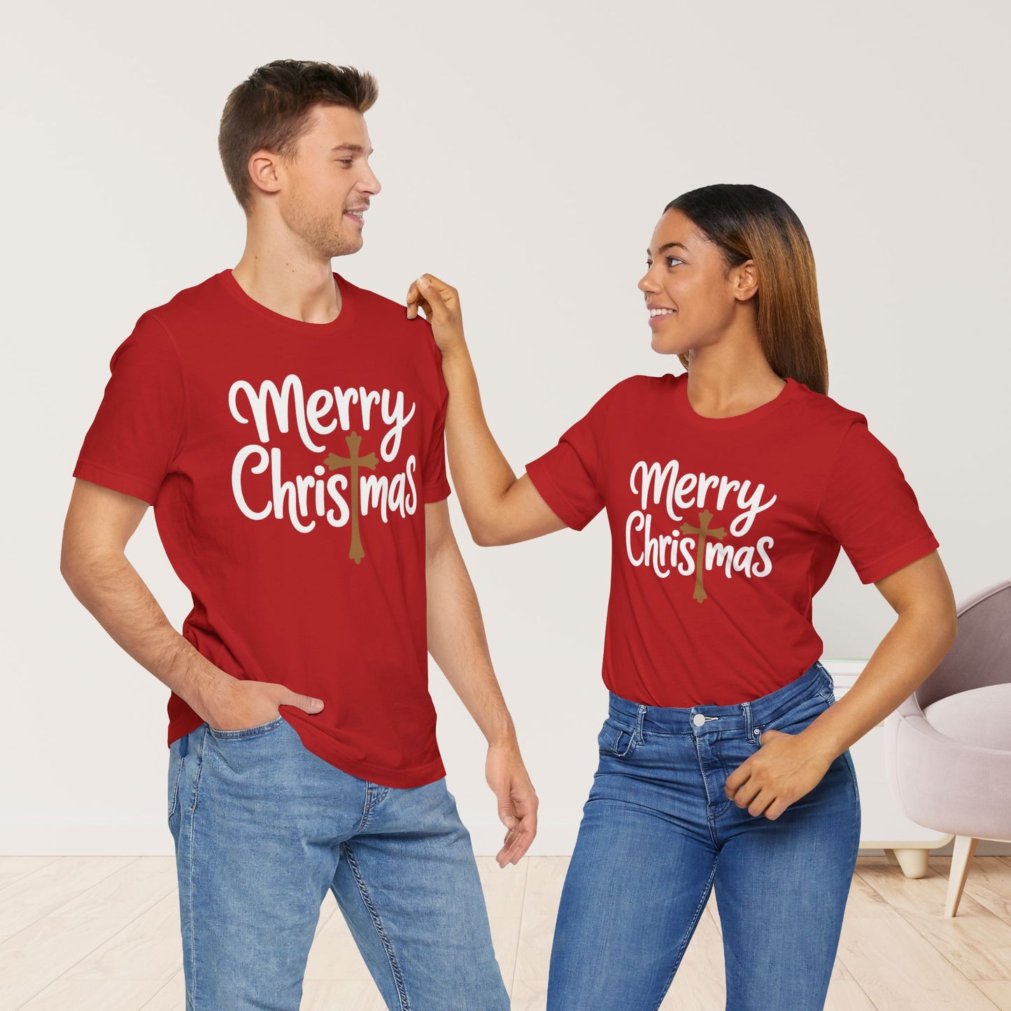 Merry Christmas Soft Cotton Tee - Christian Christmas Shirt
