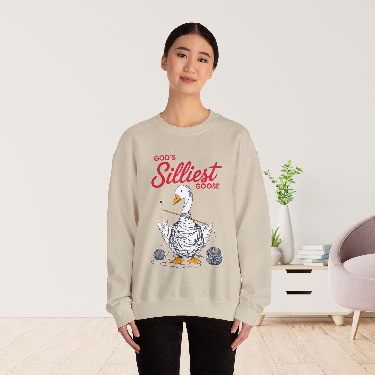 God's Silliest Goose Sweatshirt - Christian Crewneck Pullover