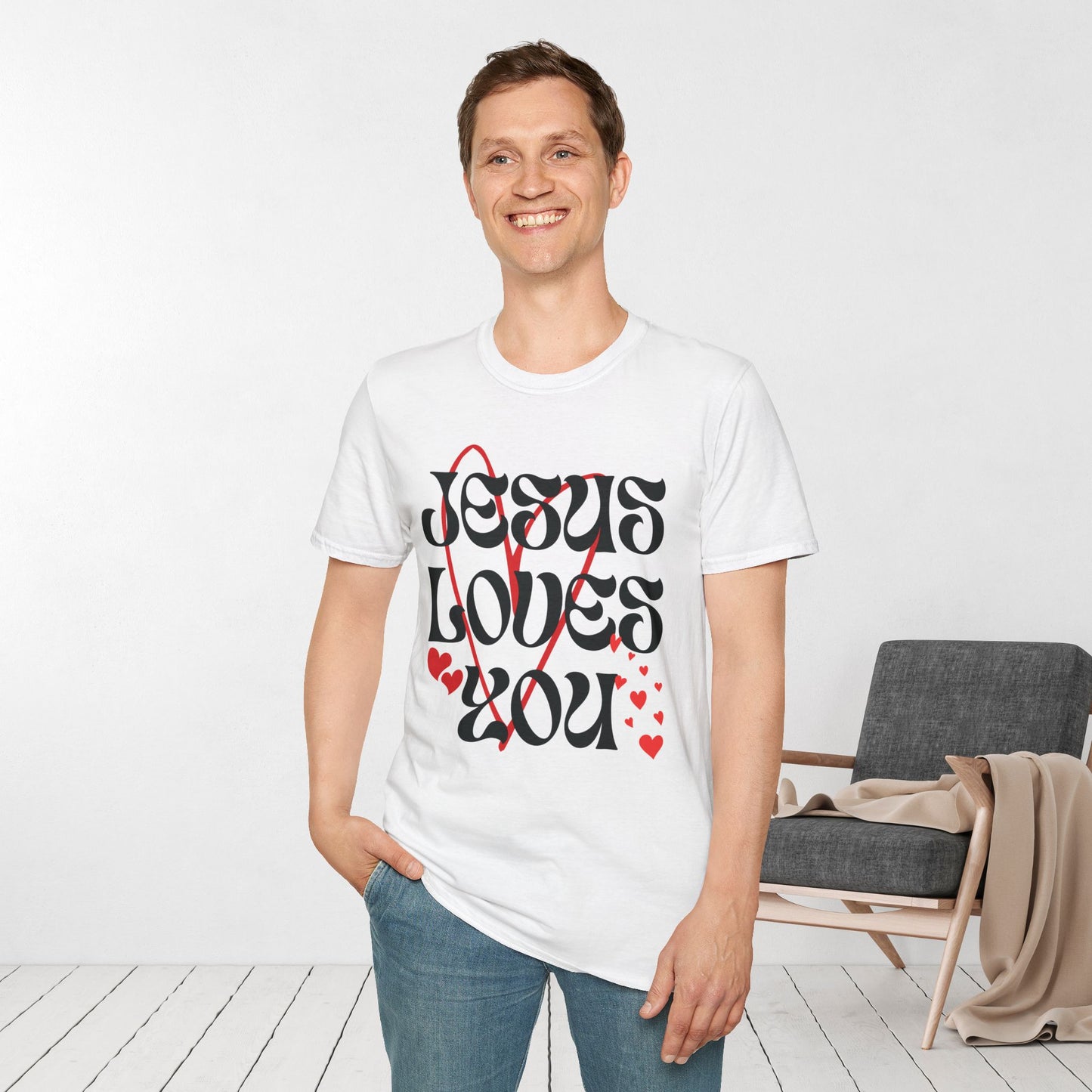 Unisex Jesus Loves You Softstyle T-shirt