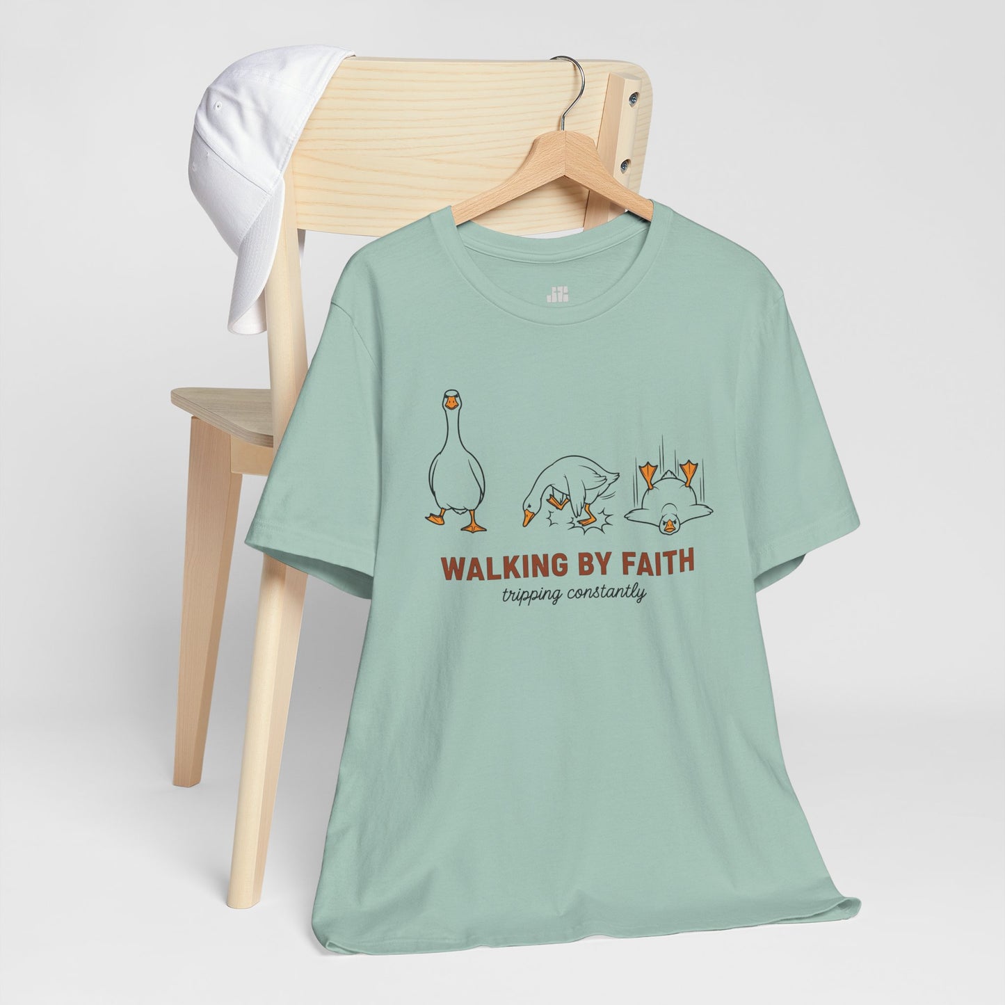 Walking By Faith Tripping Constantly Soft Cotton Tee