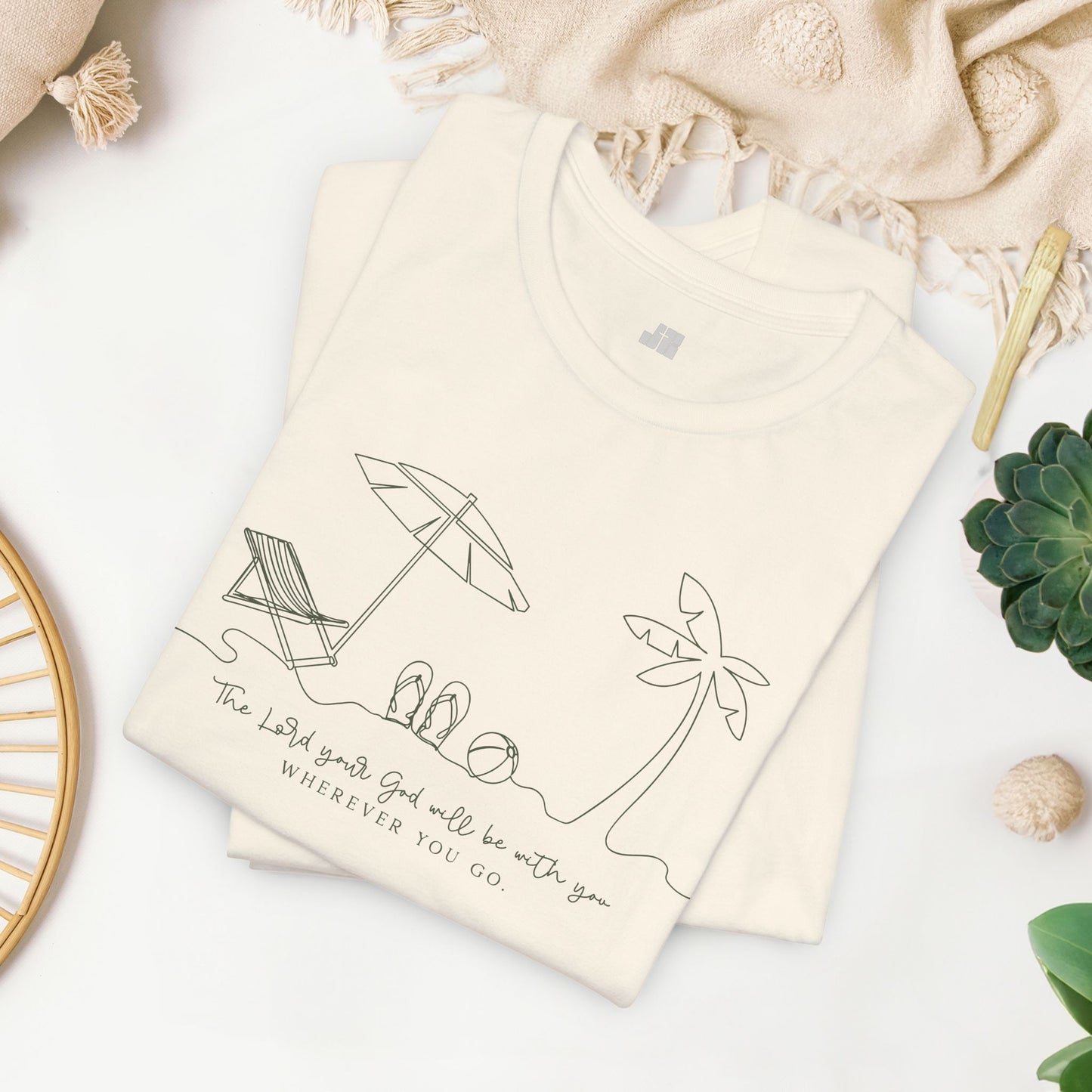 The Lord Your God Will Be With You Wherever You Go Soft Cotton Tee
