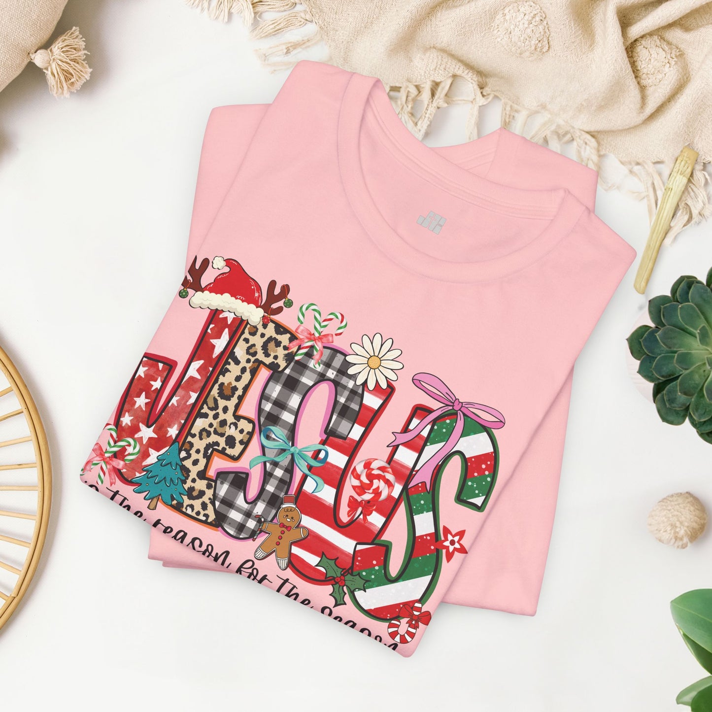 Jesus Is The Reason For The Season Soft Cotton Tee - Christian Christmas Shirt