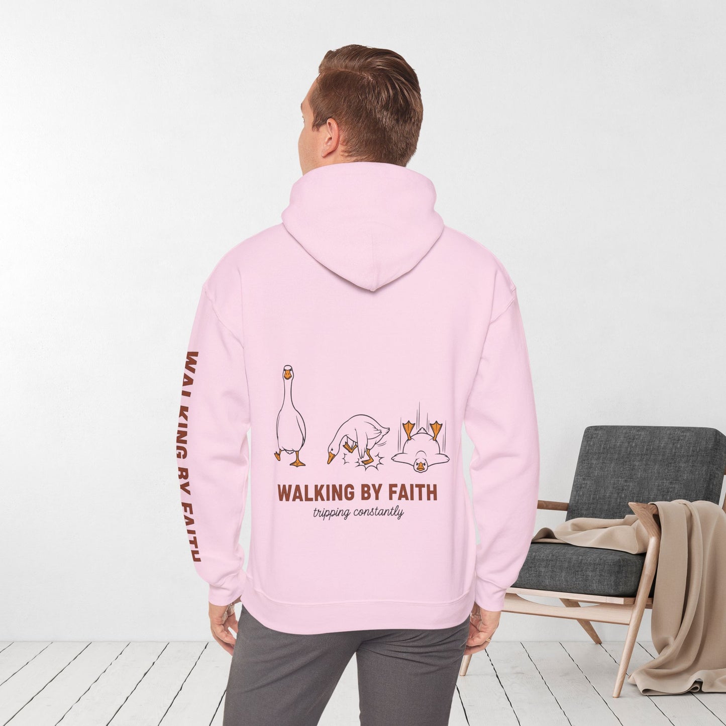 Walking By Faith Tripping Constantly Hoodie