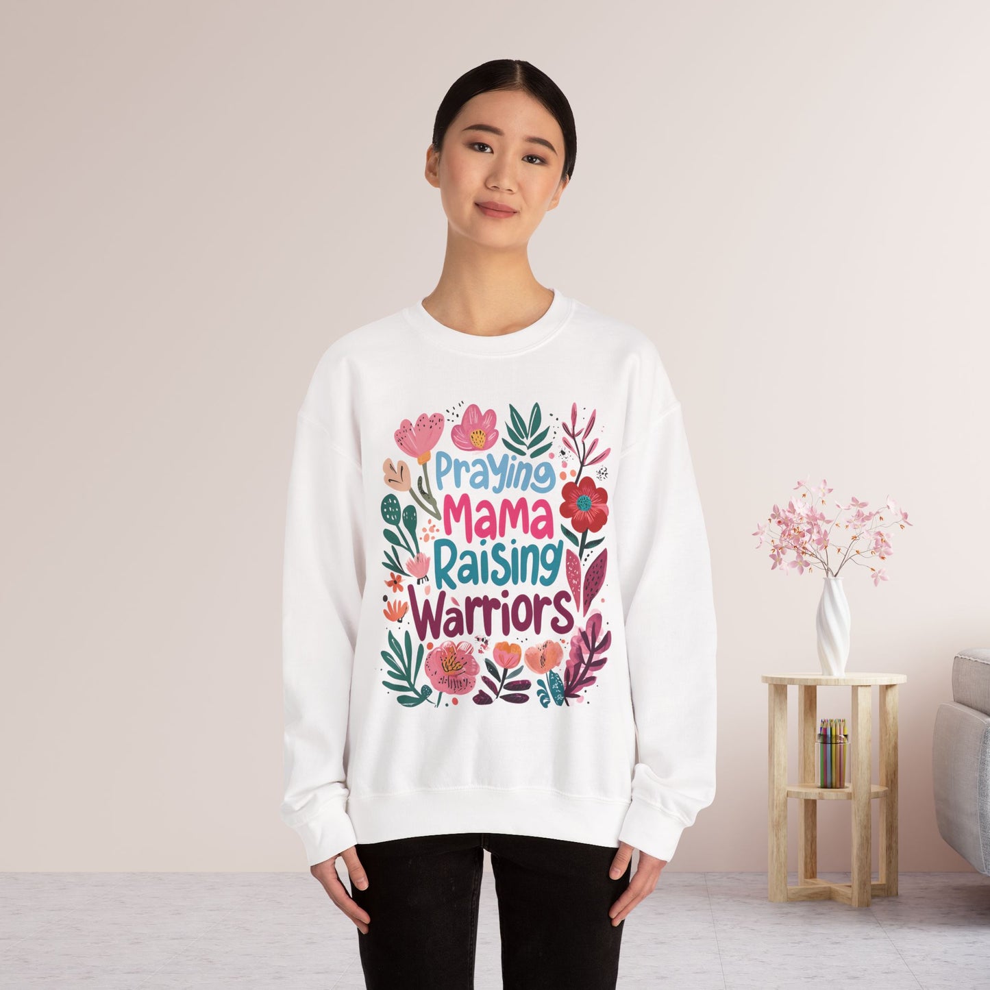 Praying Mama Raising Warriors Sweatshirt - Christian Mom Sweatshirt