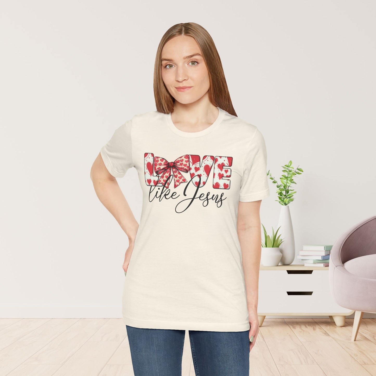 Love Like Jesus Soft Cotton Tee - Christian Shirt