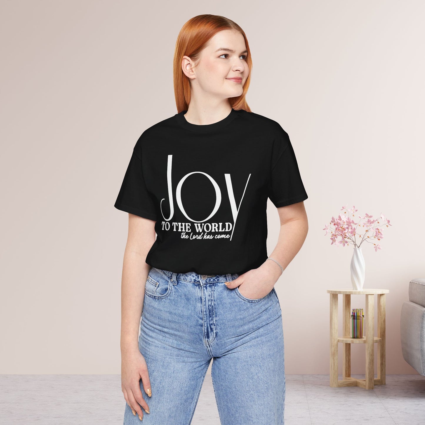 Joy to The World Soft Cotton Tee - Christian Christmas Shirt