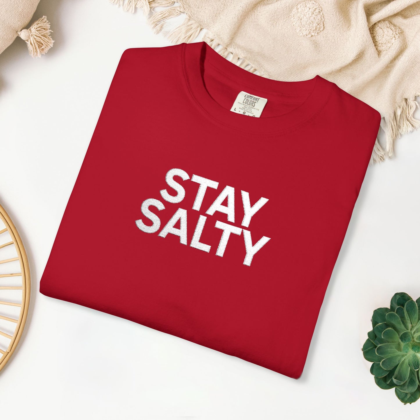 Embroidered Stay Salty Comfort Colors Shirt