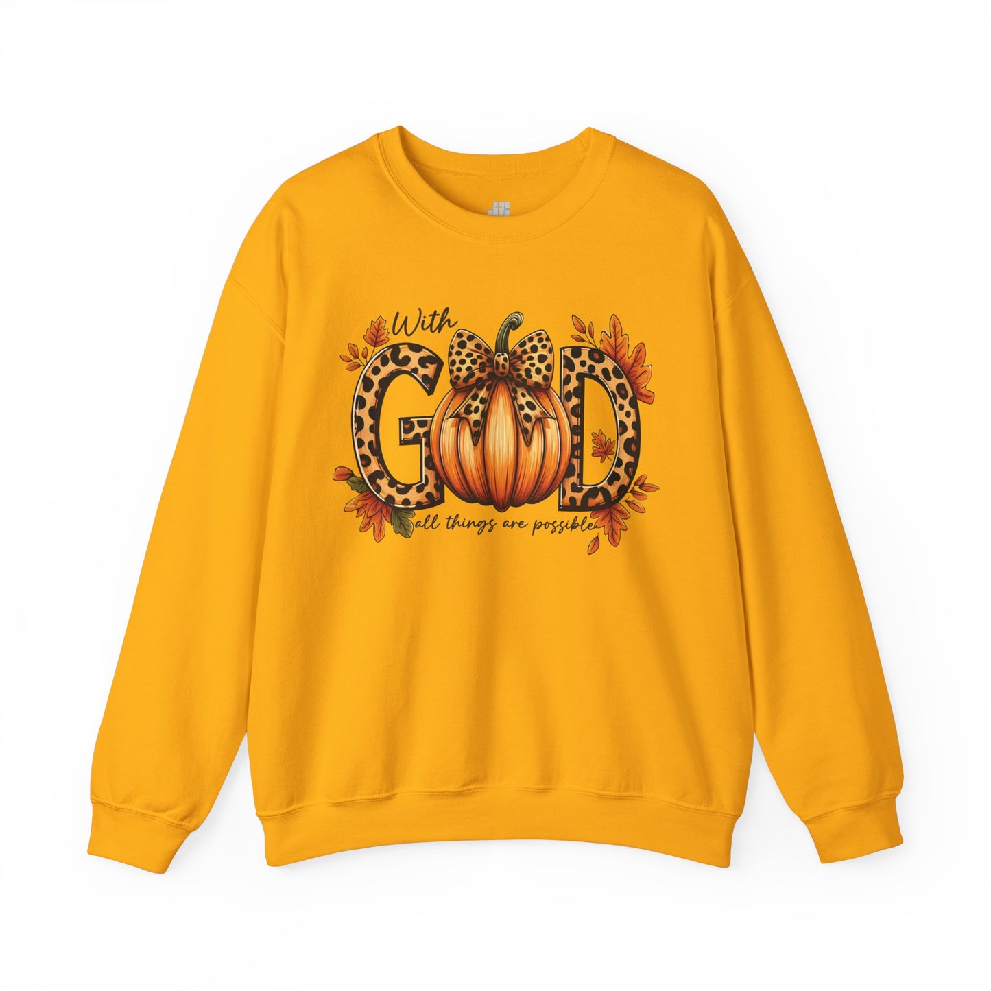With God All Things Are Possible Sweatshirt - Christian Crewneck Pullover