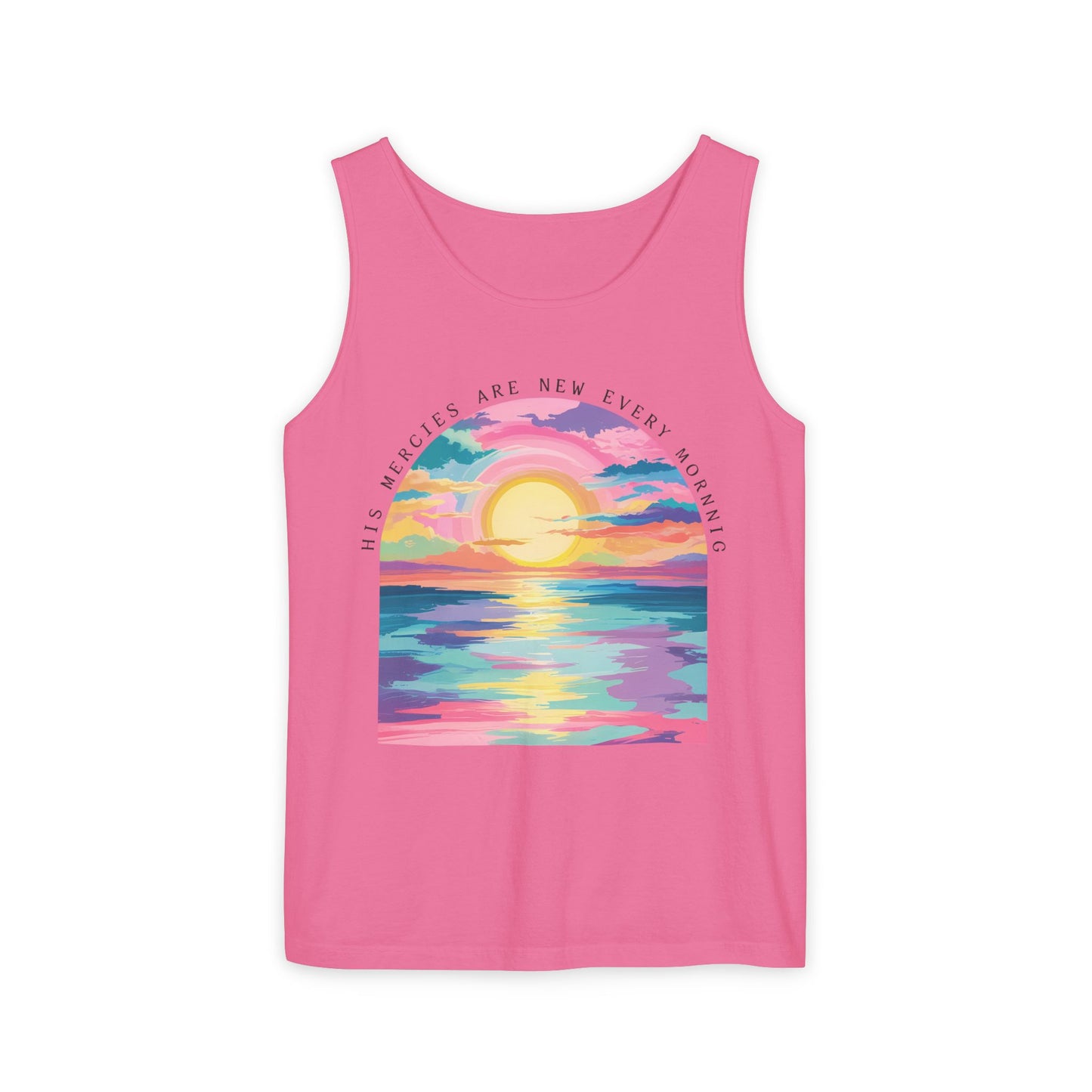 His Mercies Are New Every Morning Comfort Colors Garment-Dyed Tank Top