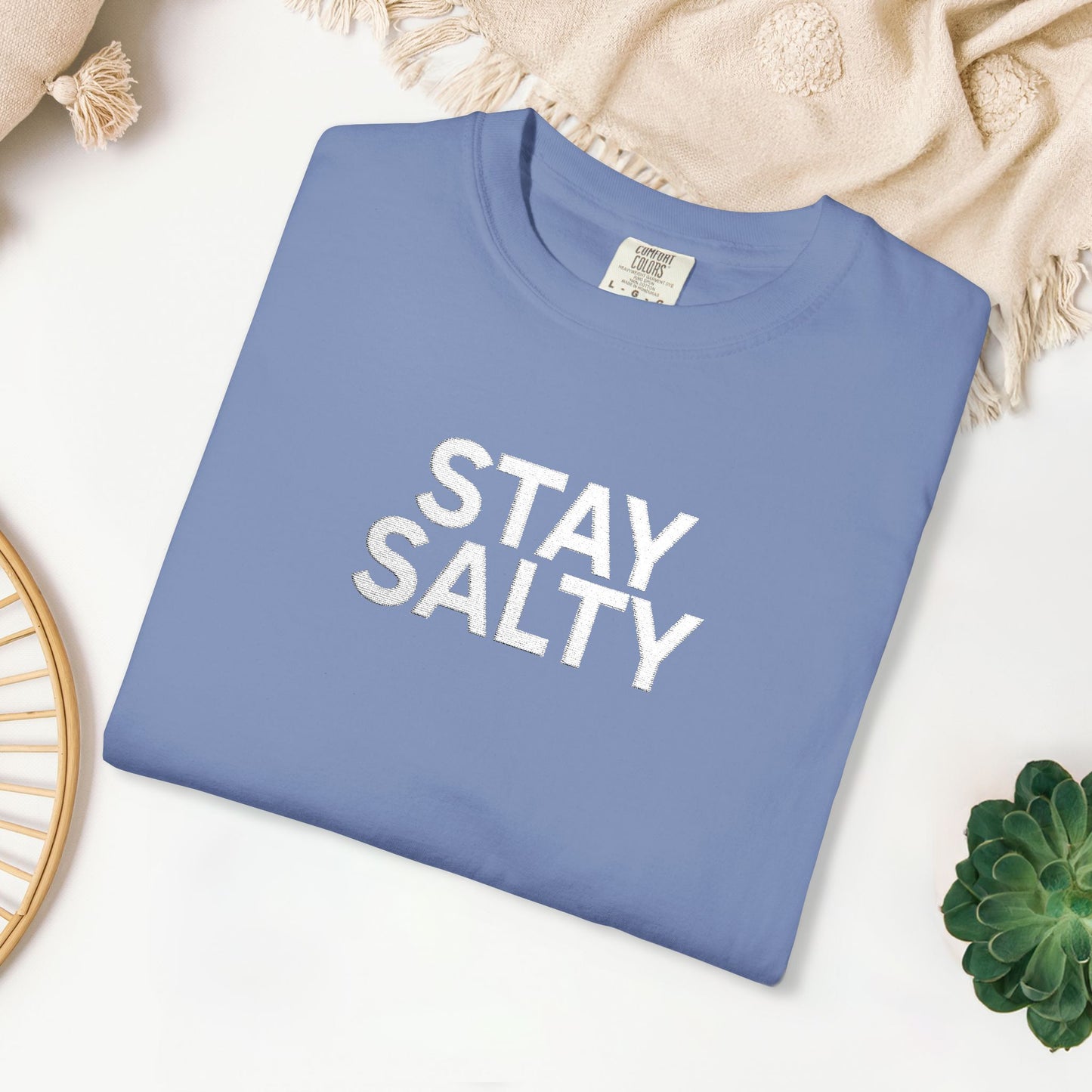 Embroidered Stay Salty Comfort Colors Shirt