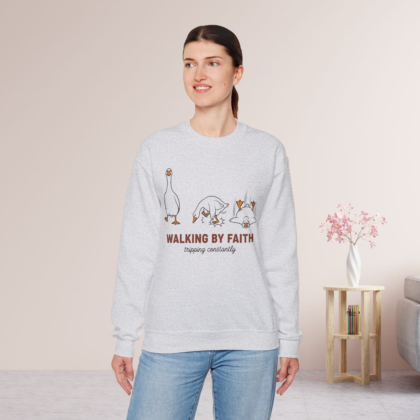 Walking By Faith Tripping Constantly Sweatshirt
