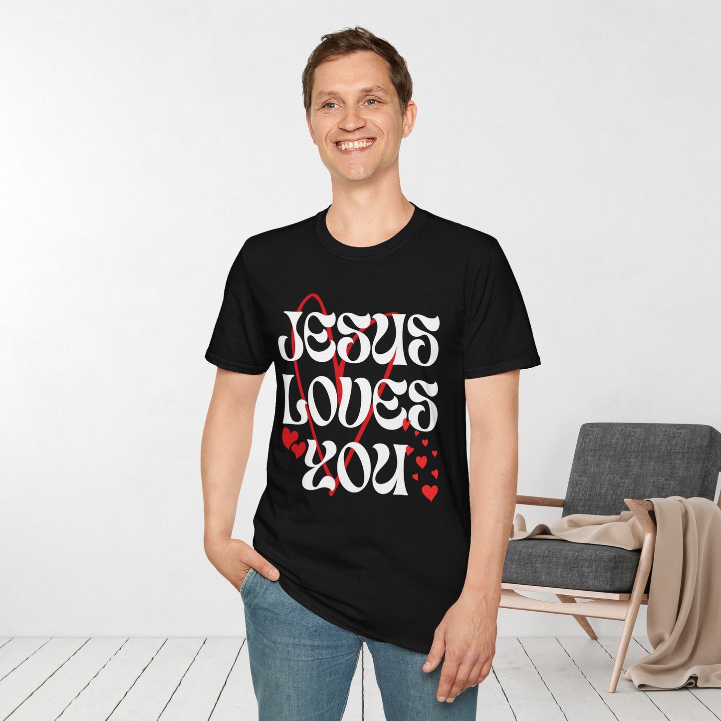 Unisex Jesus Loves You Softstyle T-shirt
