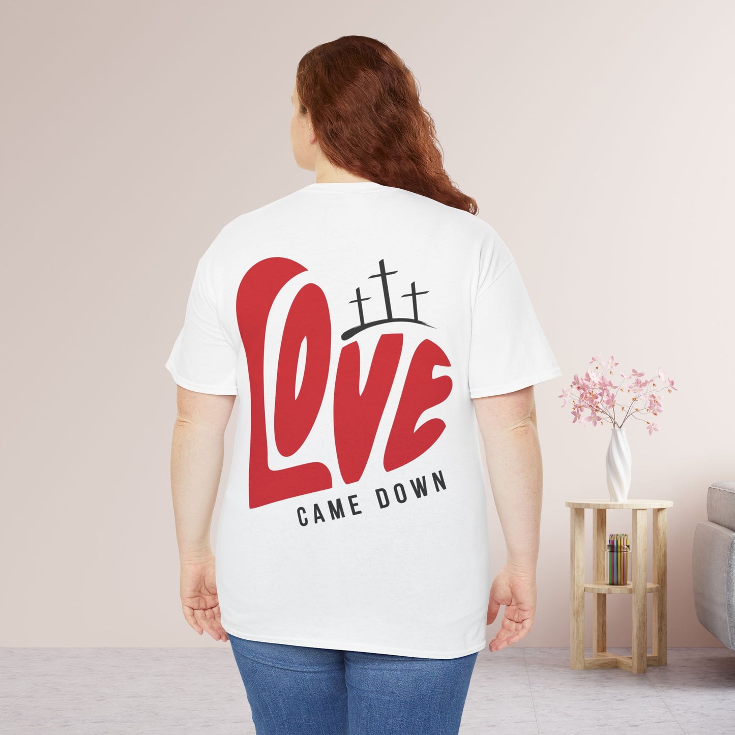 Love Came Down Heavy Cotton Tee - Luke 2:11