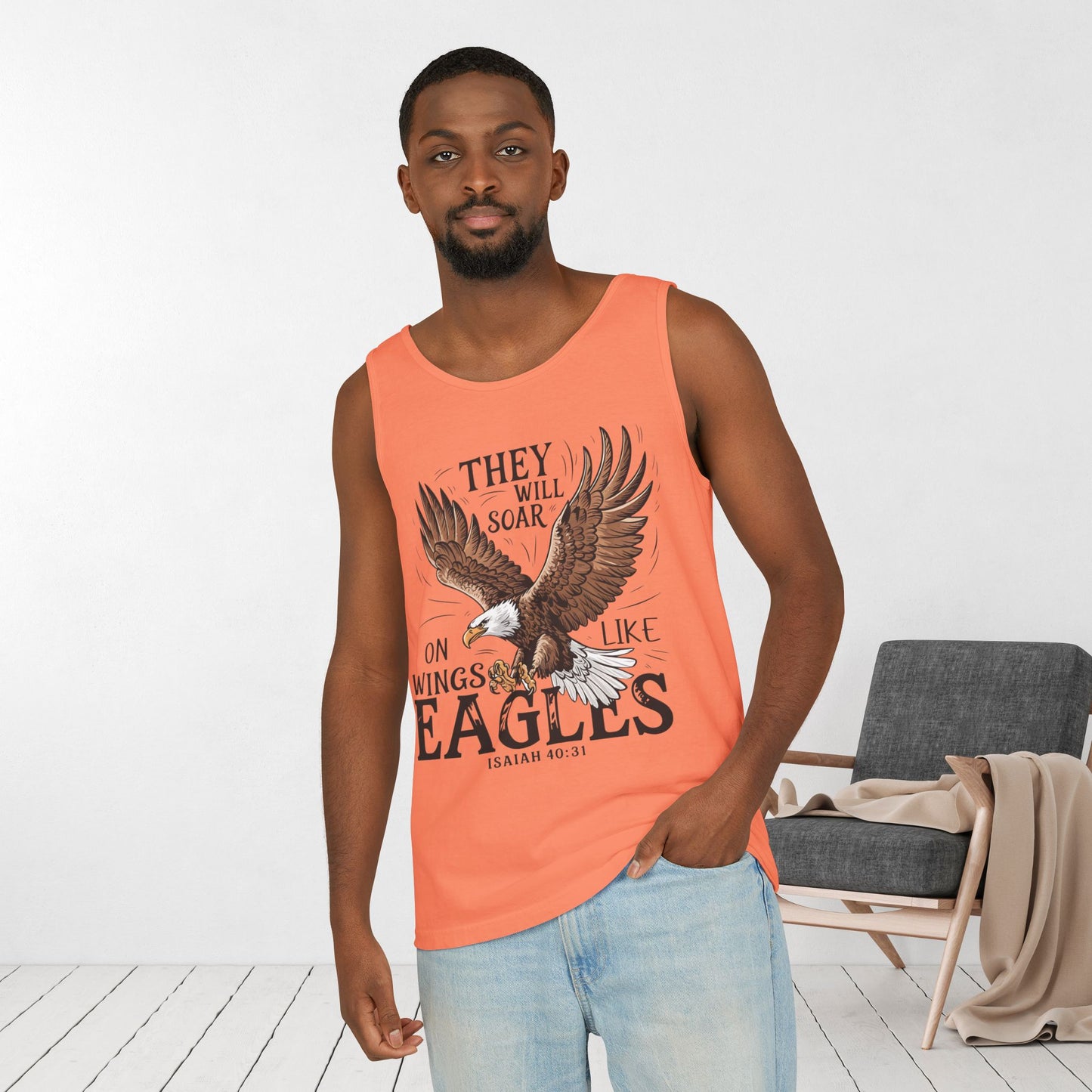 They Will Soar on Wings Like Eagles Comfort Colors Garment-Dyed Tank Top