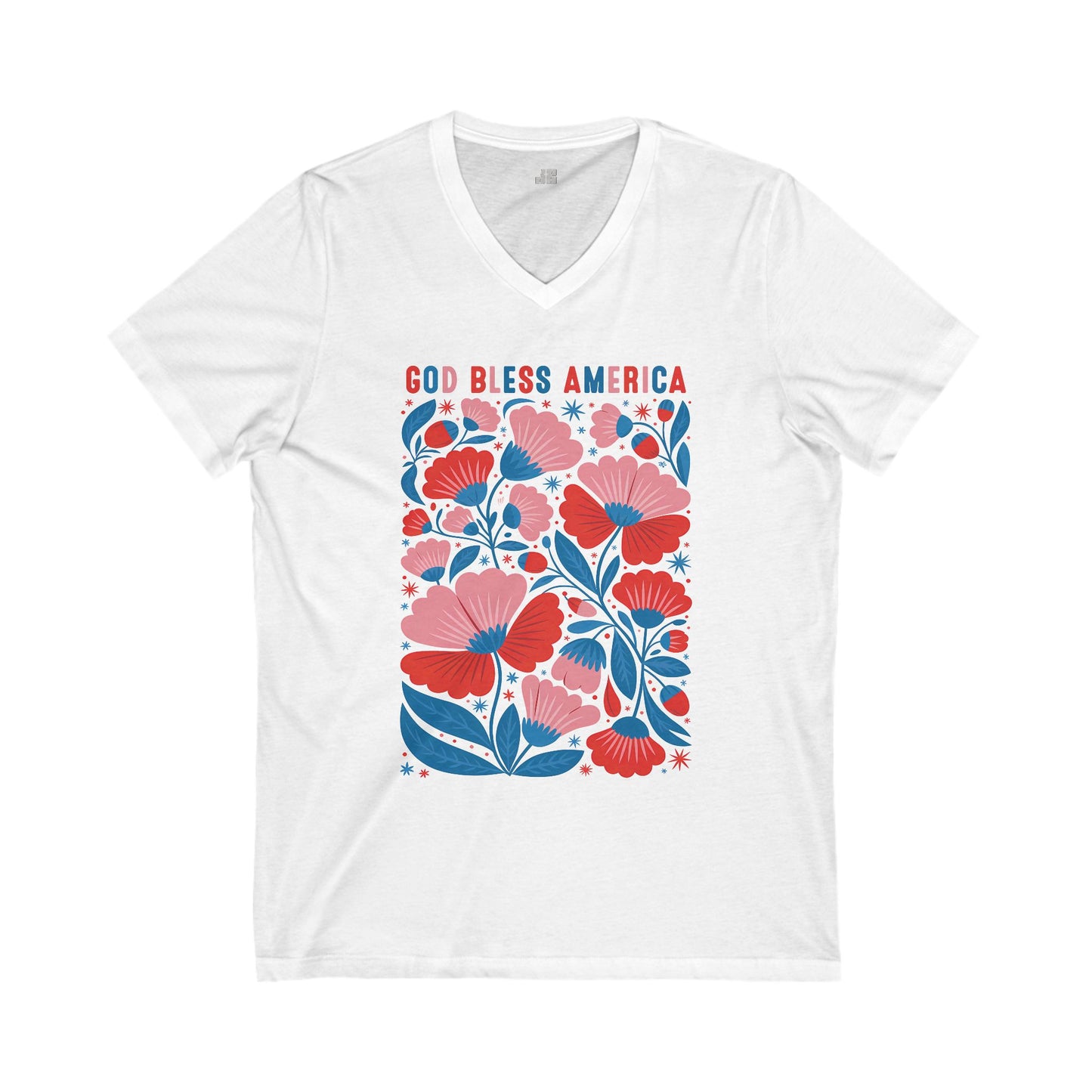 God Bless America V-Neck Tee