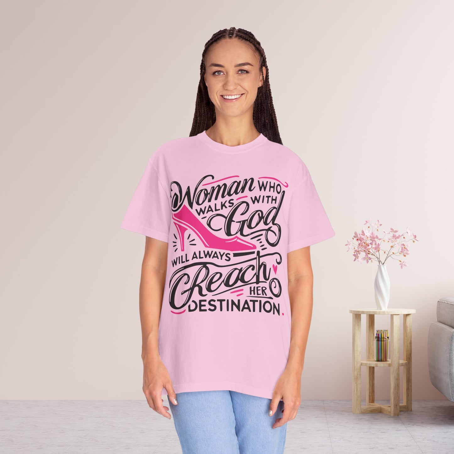 A Woman who Walks with God Comfort Colors Shirt