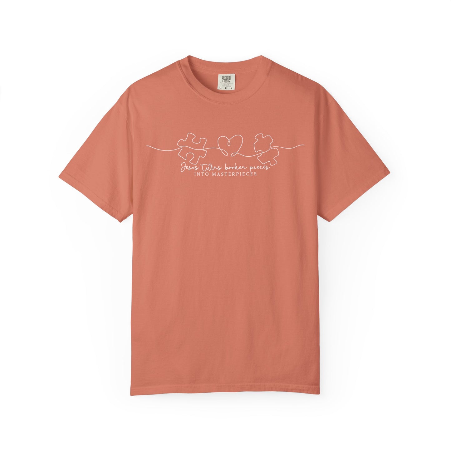 Jesus Turns Broke Pieces Into Masterpieces Comfort Colors Shirt