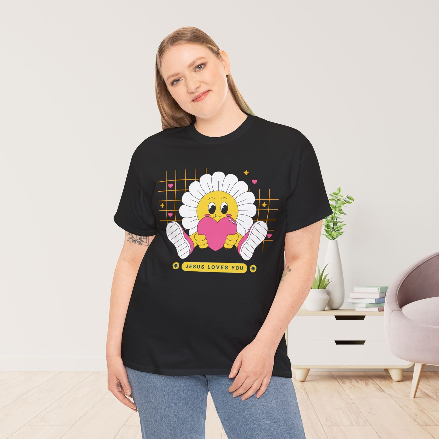 Jesus Loves You Heavy Cotton Tee