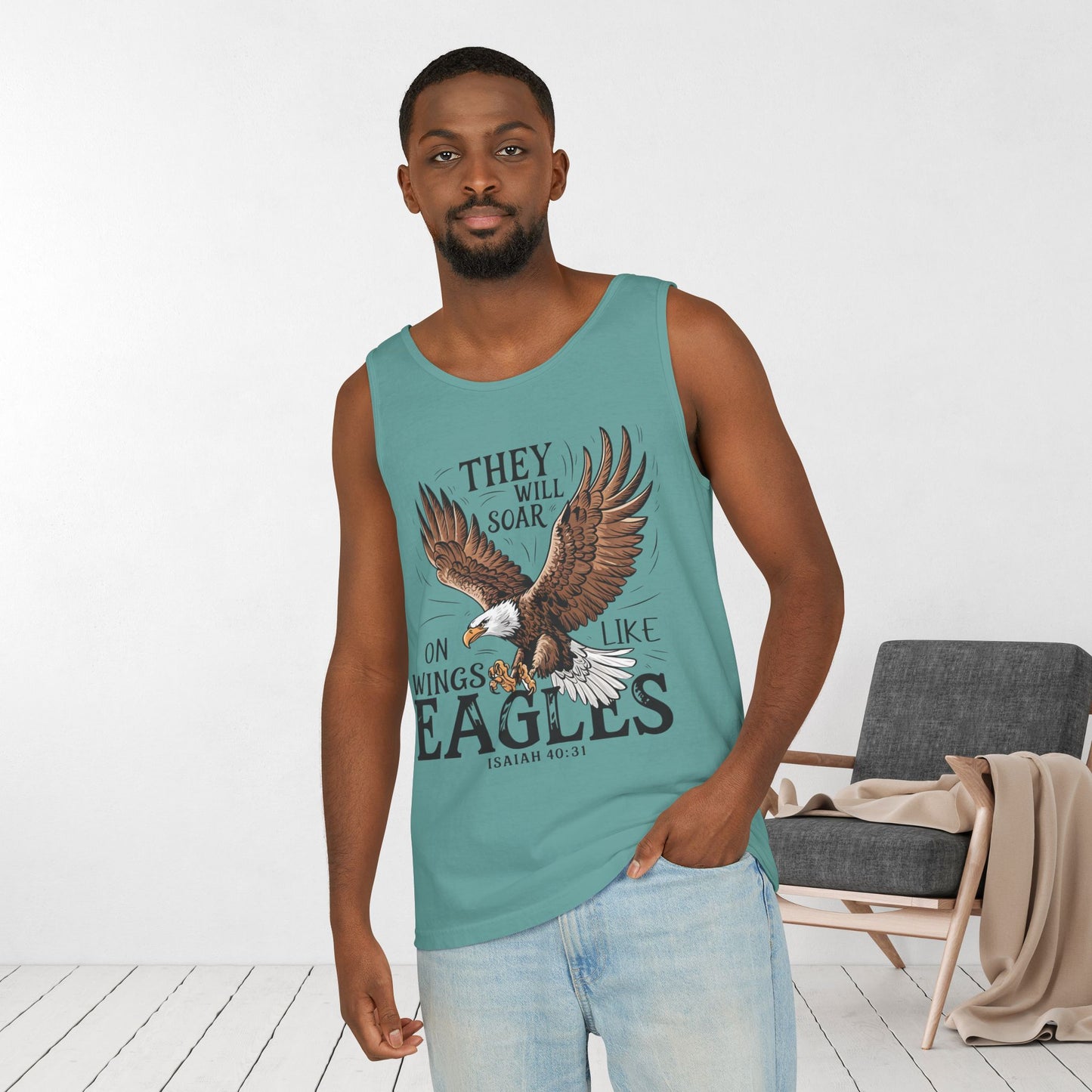 They Will Soar on Wings Like Eagles Comfort Colors Garment-Dyed Tank Top