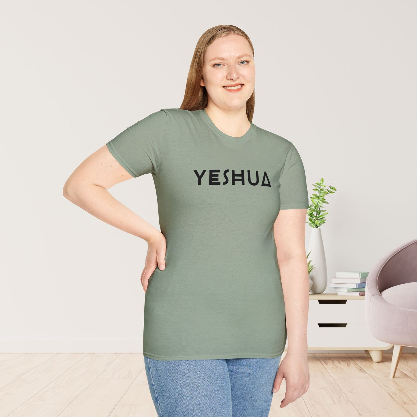 Unisex YESHUA Softstyle T-shirt - Minimalist Christian Shirt