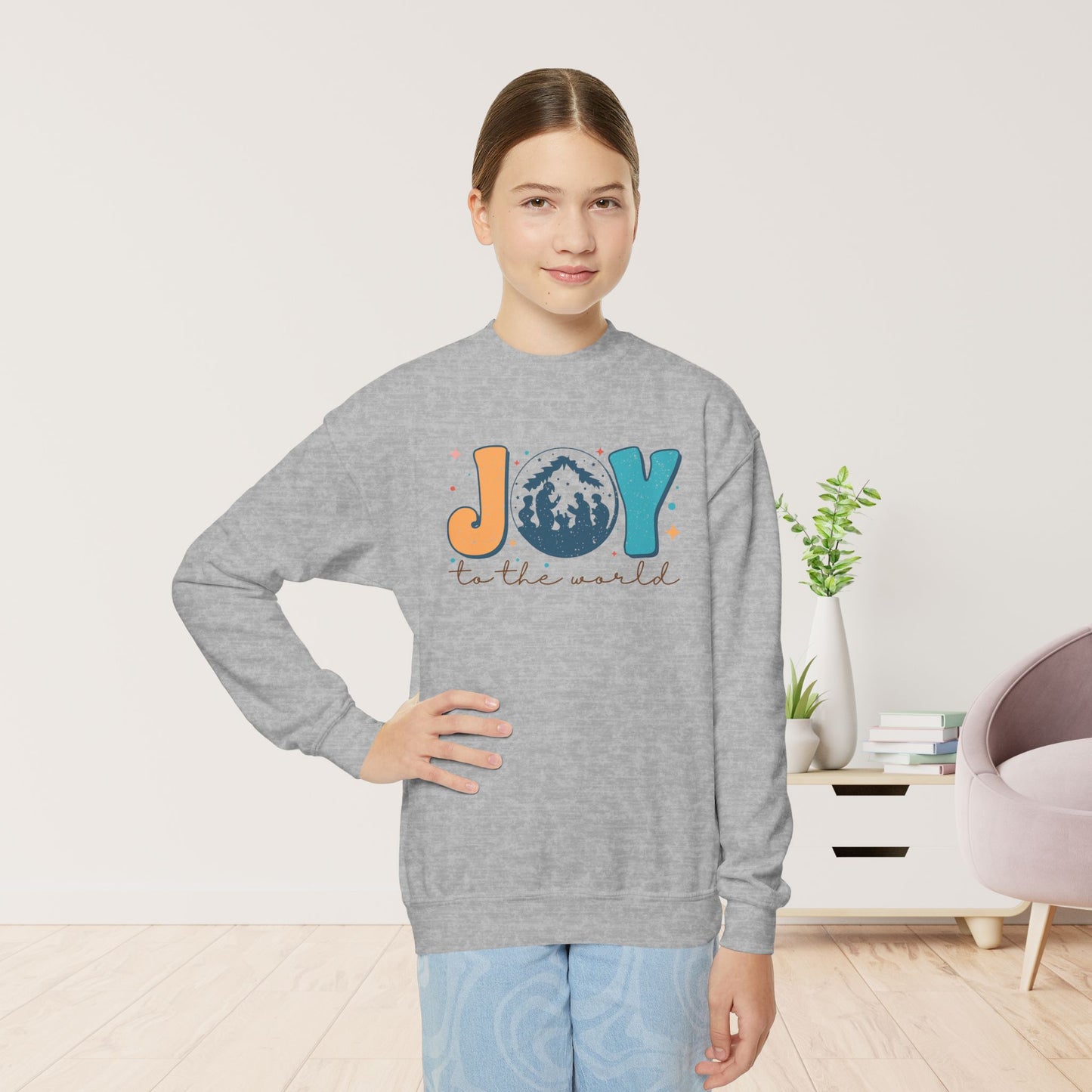 Joy To The World Youth Christian Sweatshirt