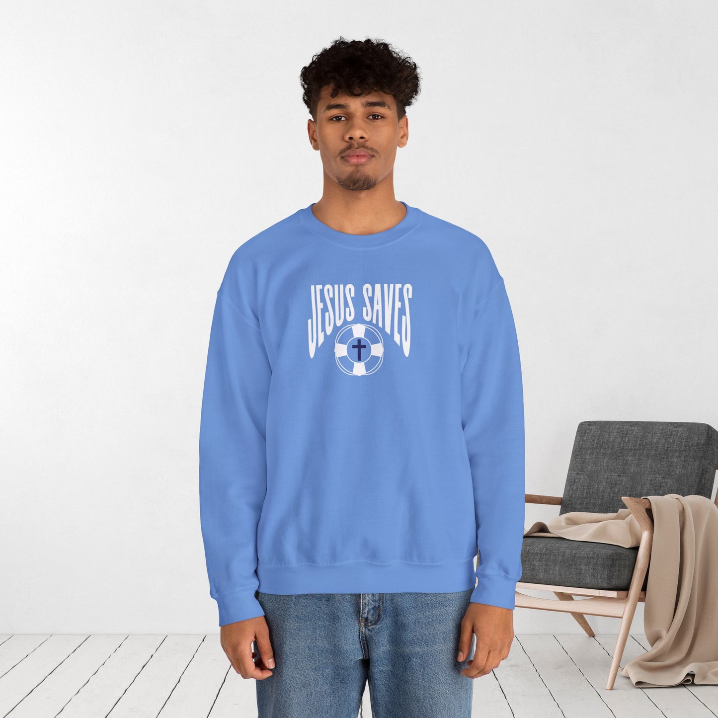 Jesus Saves - My Lifeguard Walks on Water Sweatshirt
