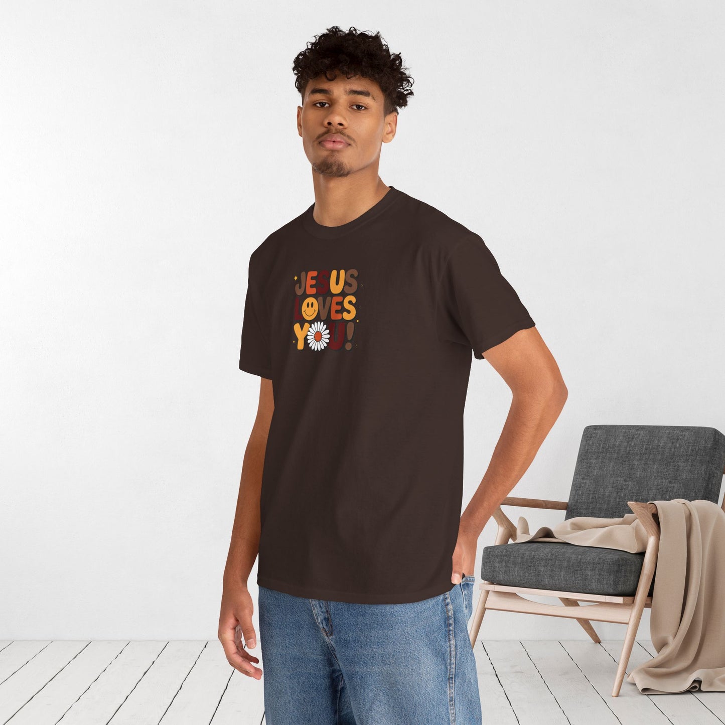 Jesus Loves You Heavy Cotton Tee