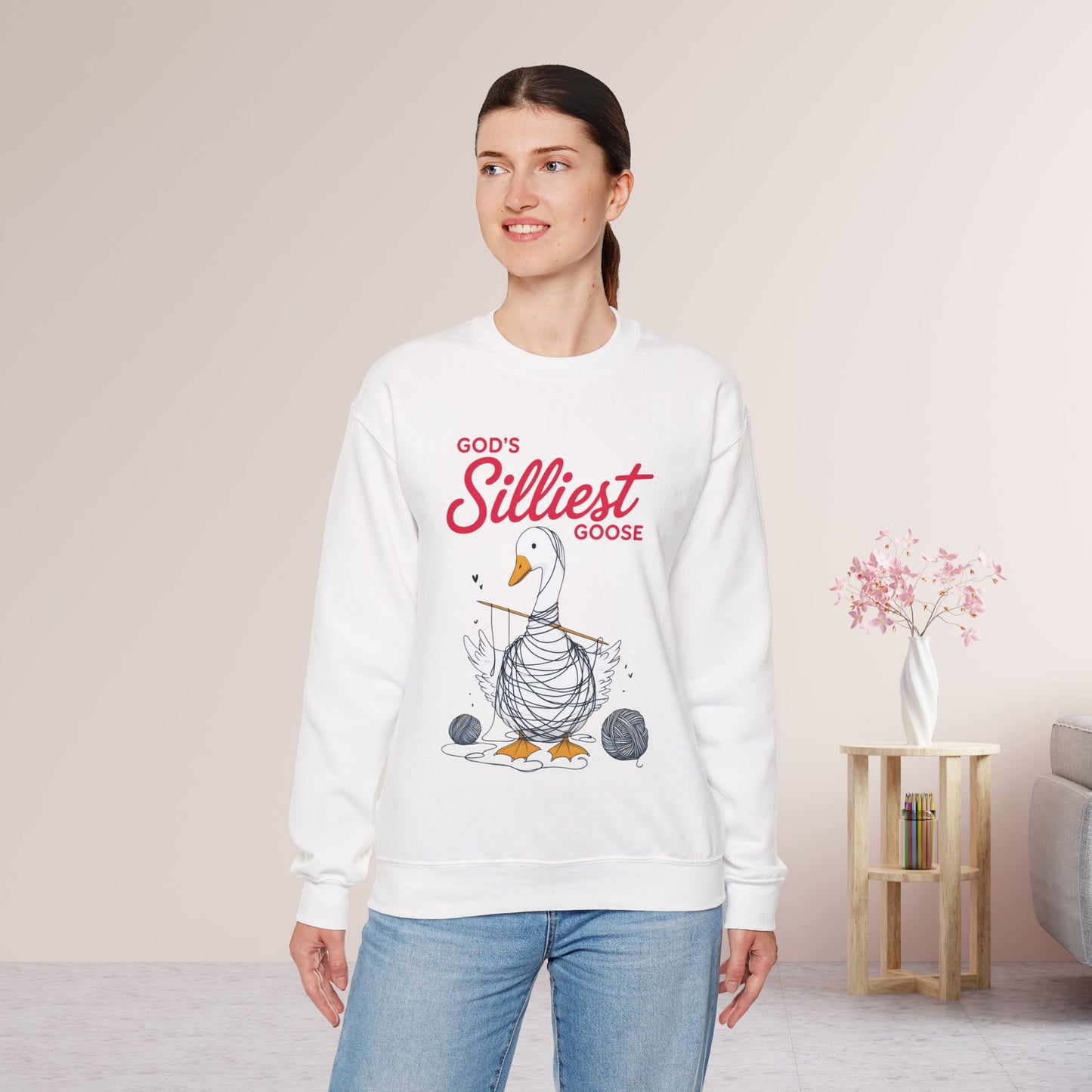 God's Silliest Goose Sweatshirt - Christian Crewneck Pullover