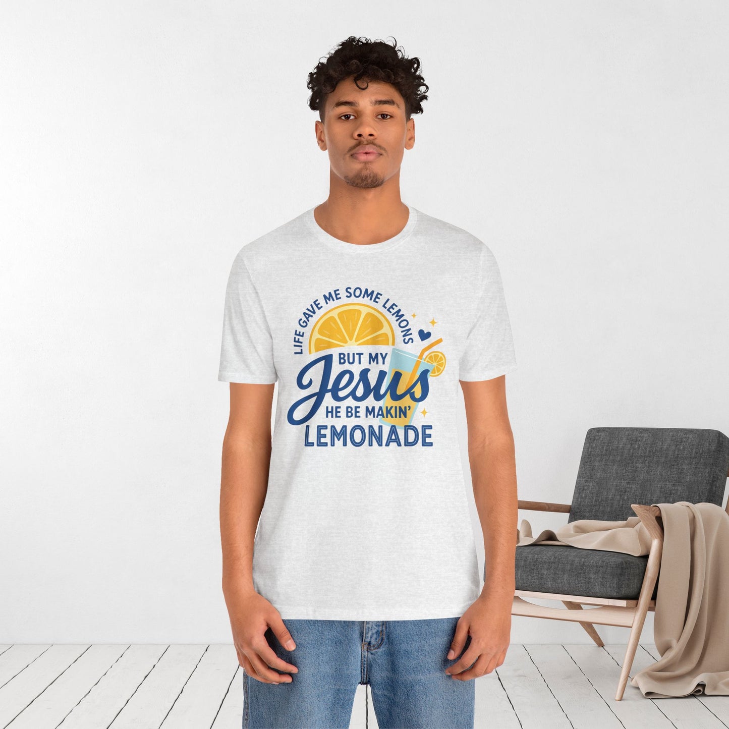 Life Gave Me Lemons But My Jesus Makes Lemonade Soft Cotton Tee