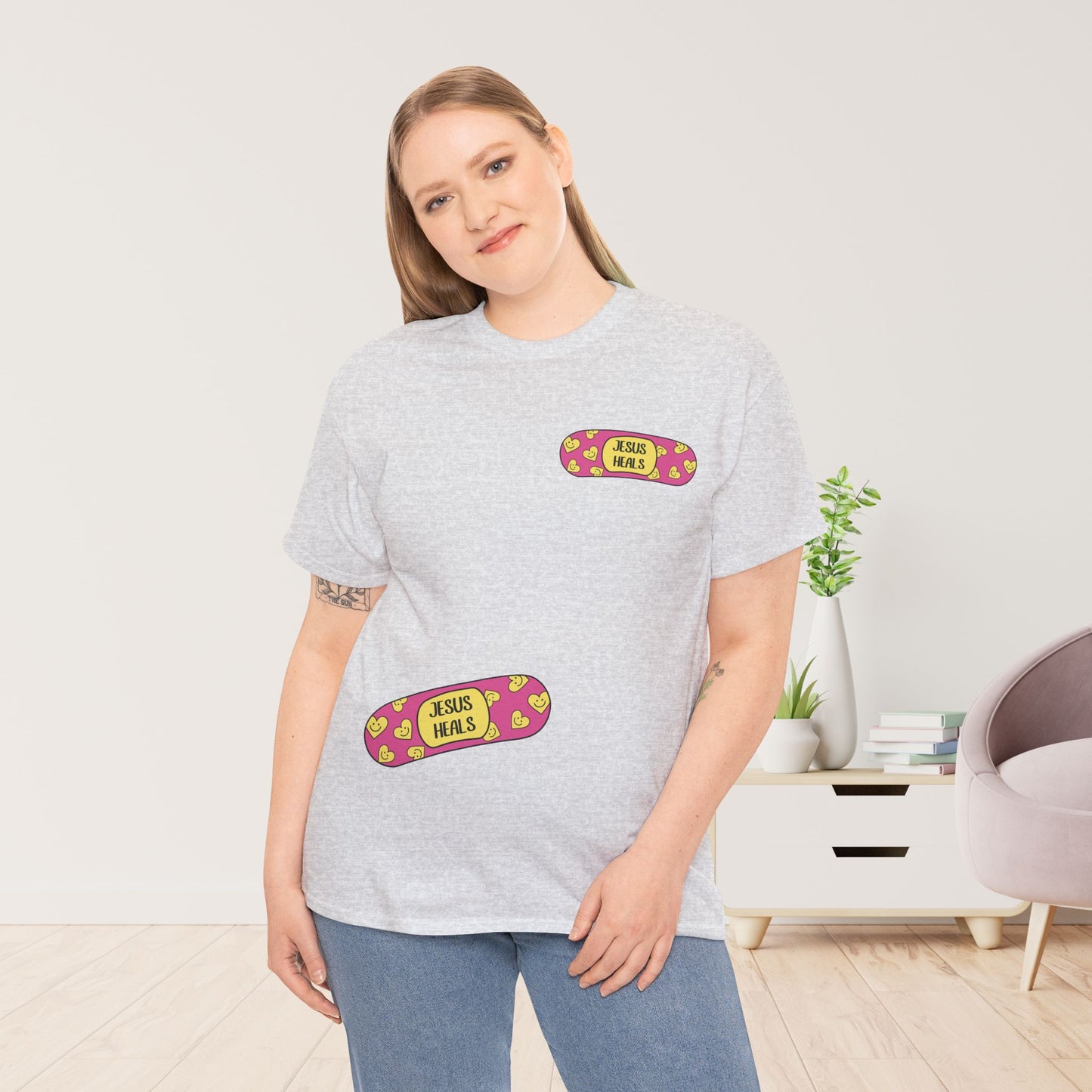 Jesus Heals Heavy Cotton Tee