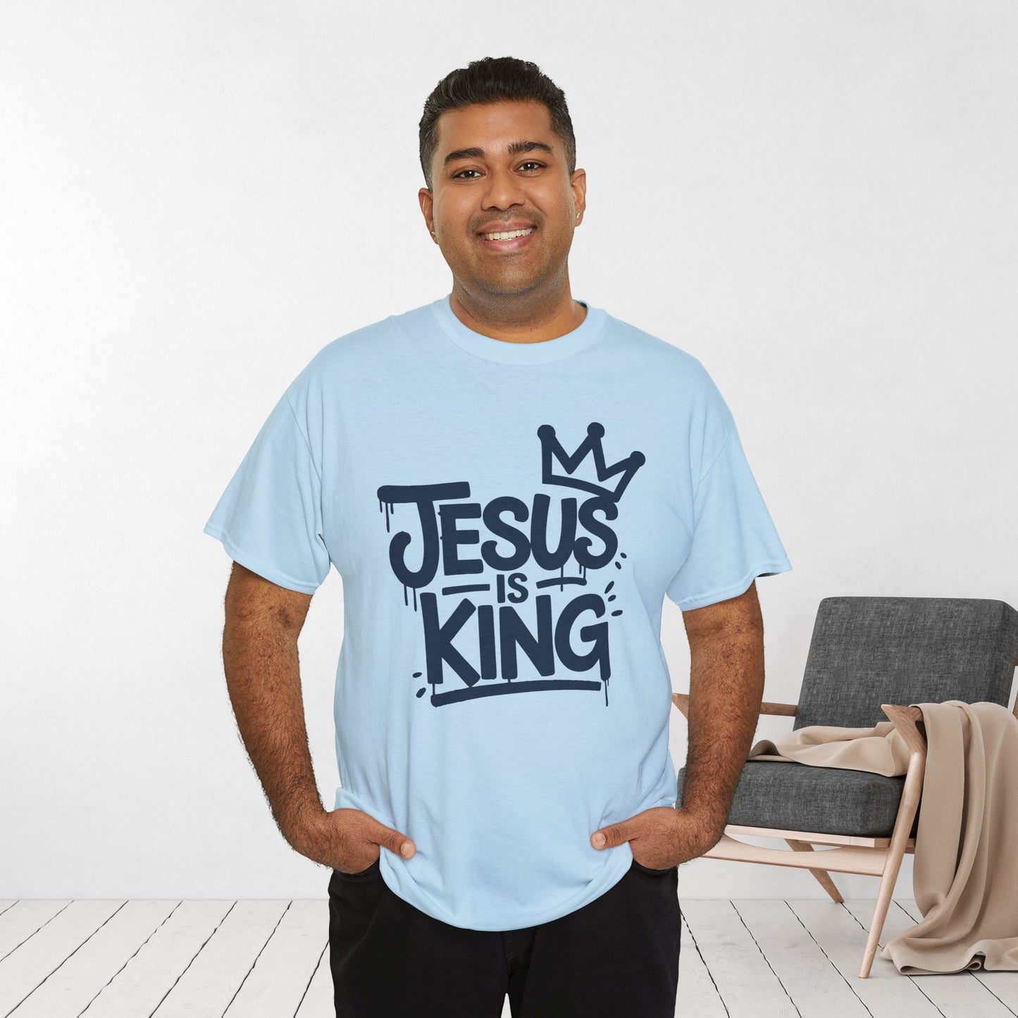 Jesus is King Heavy Cotton Tee