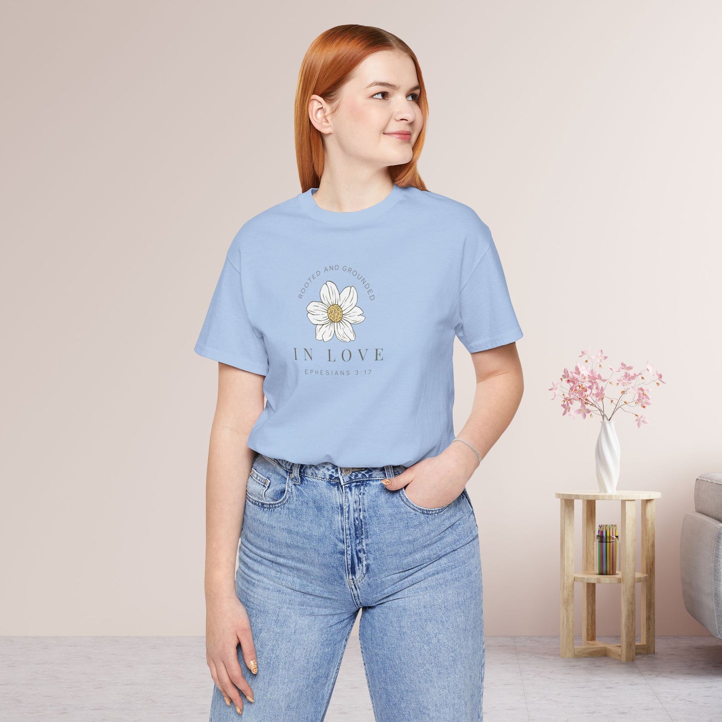 Rooted and Grounded in Love Soft Cotton Tee