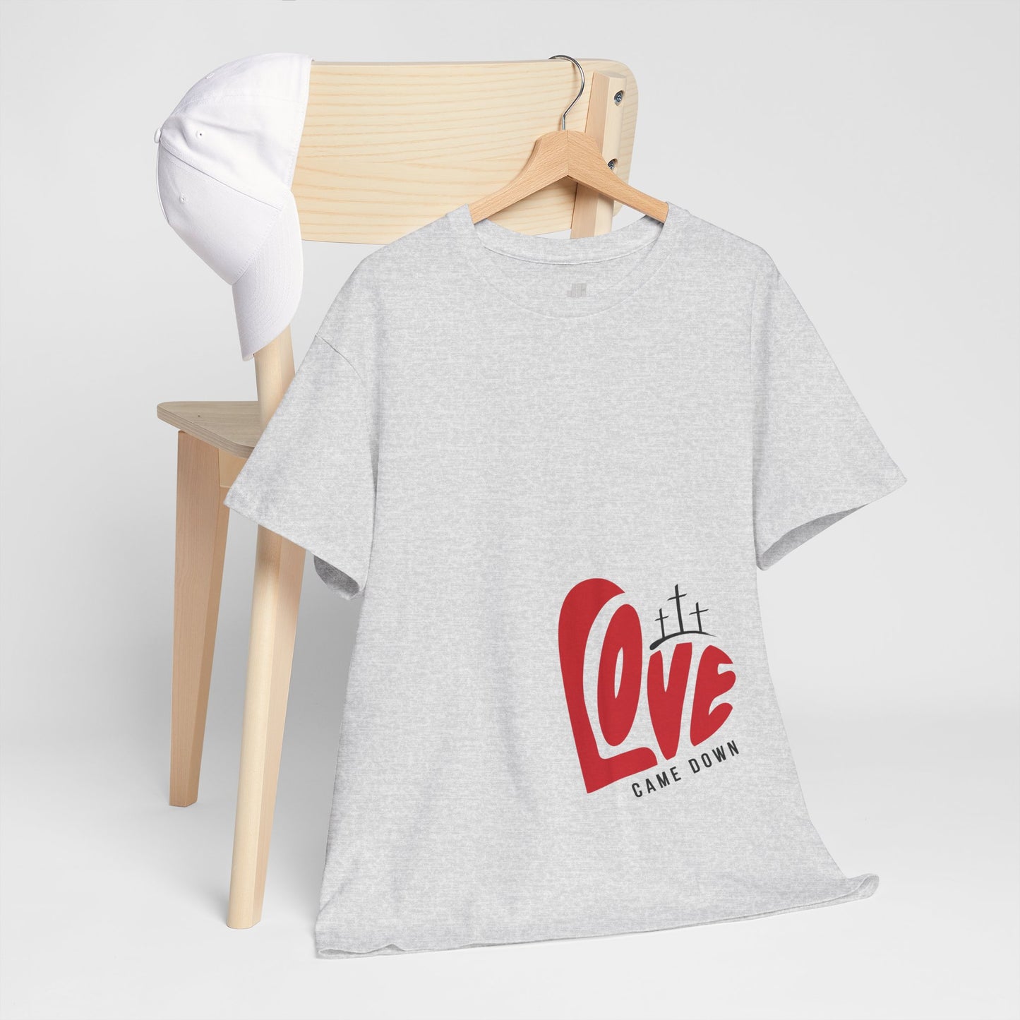 Love Came Down Heavy Cotton Tee - Luke 2:11