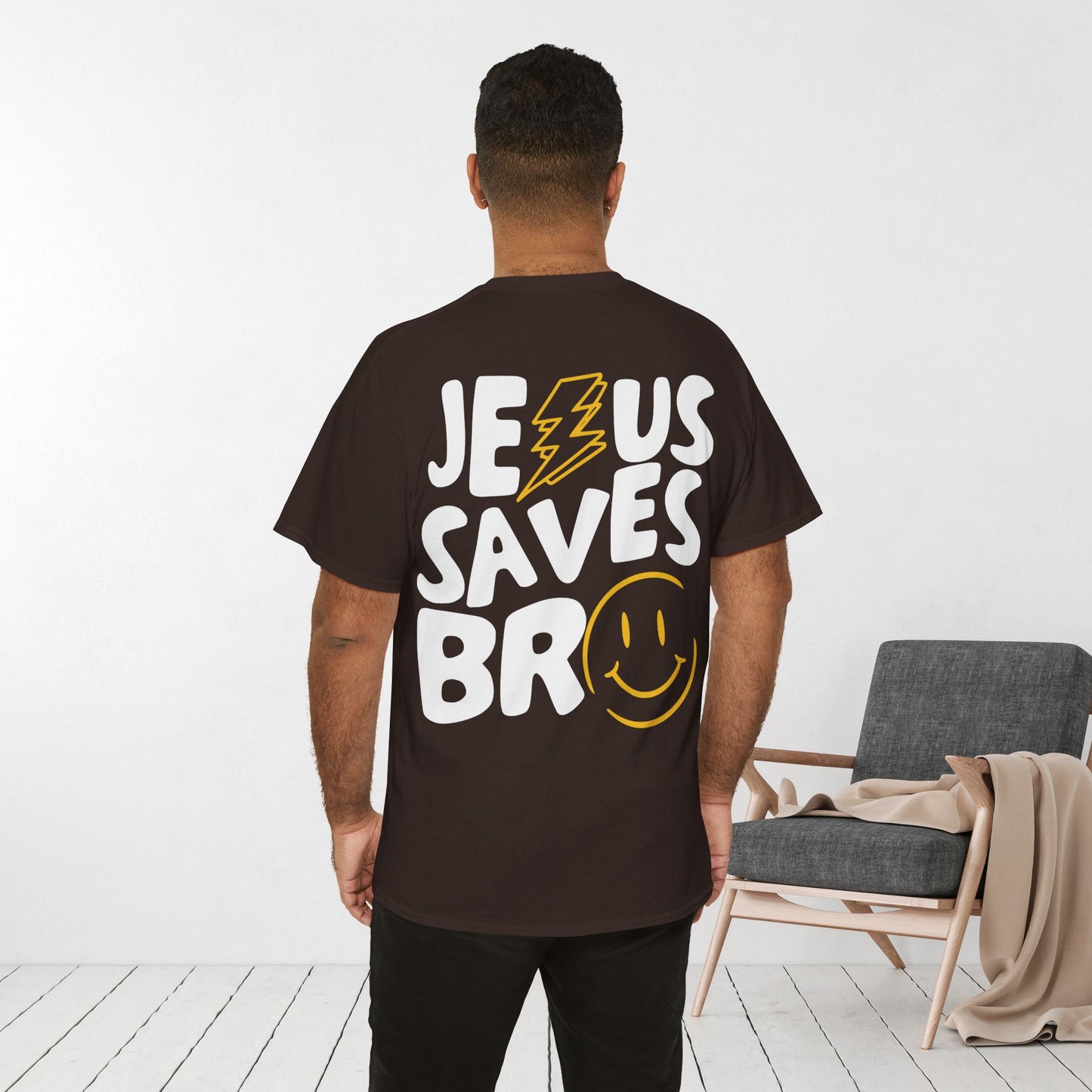 Jesus Saves Bro Heavy Cotton Tee