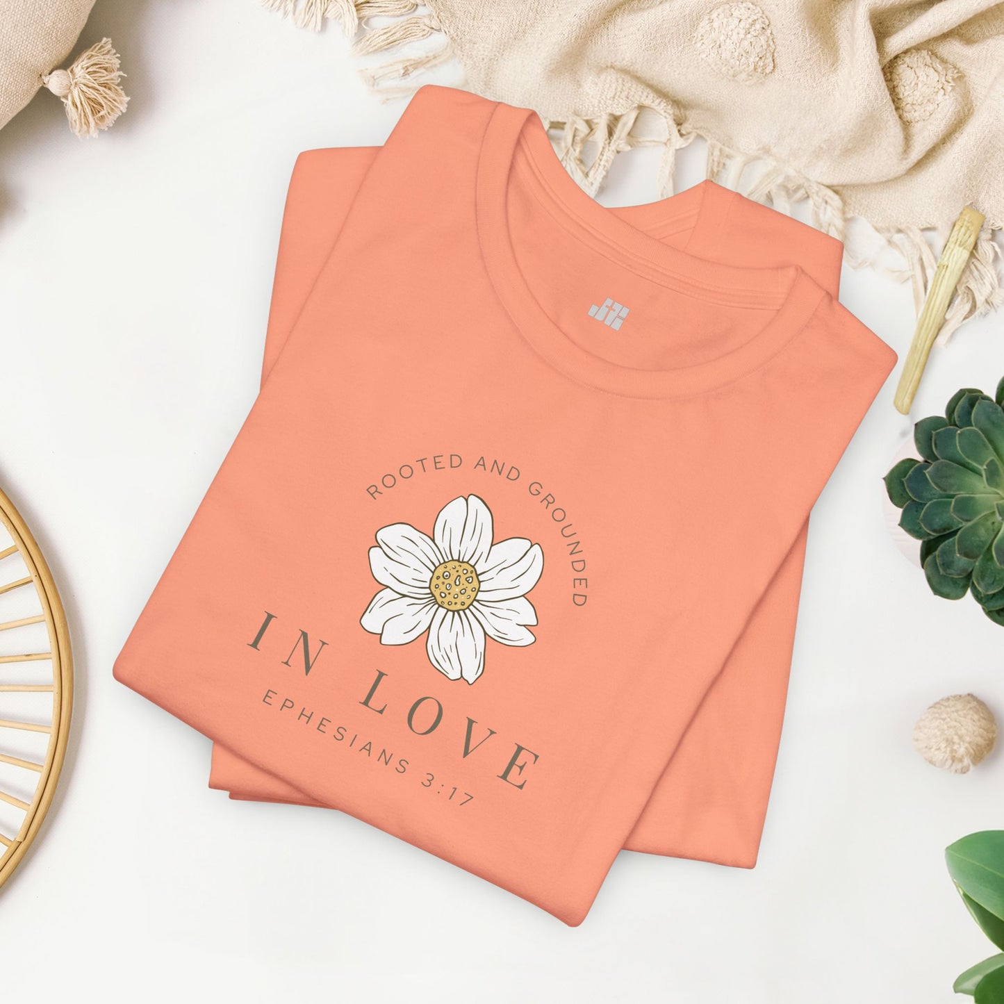 Rooted and Grounded in Love Soft Cotton Tee