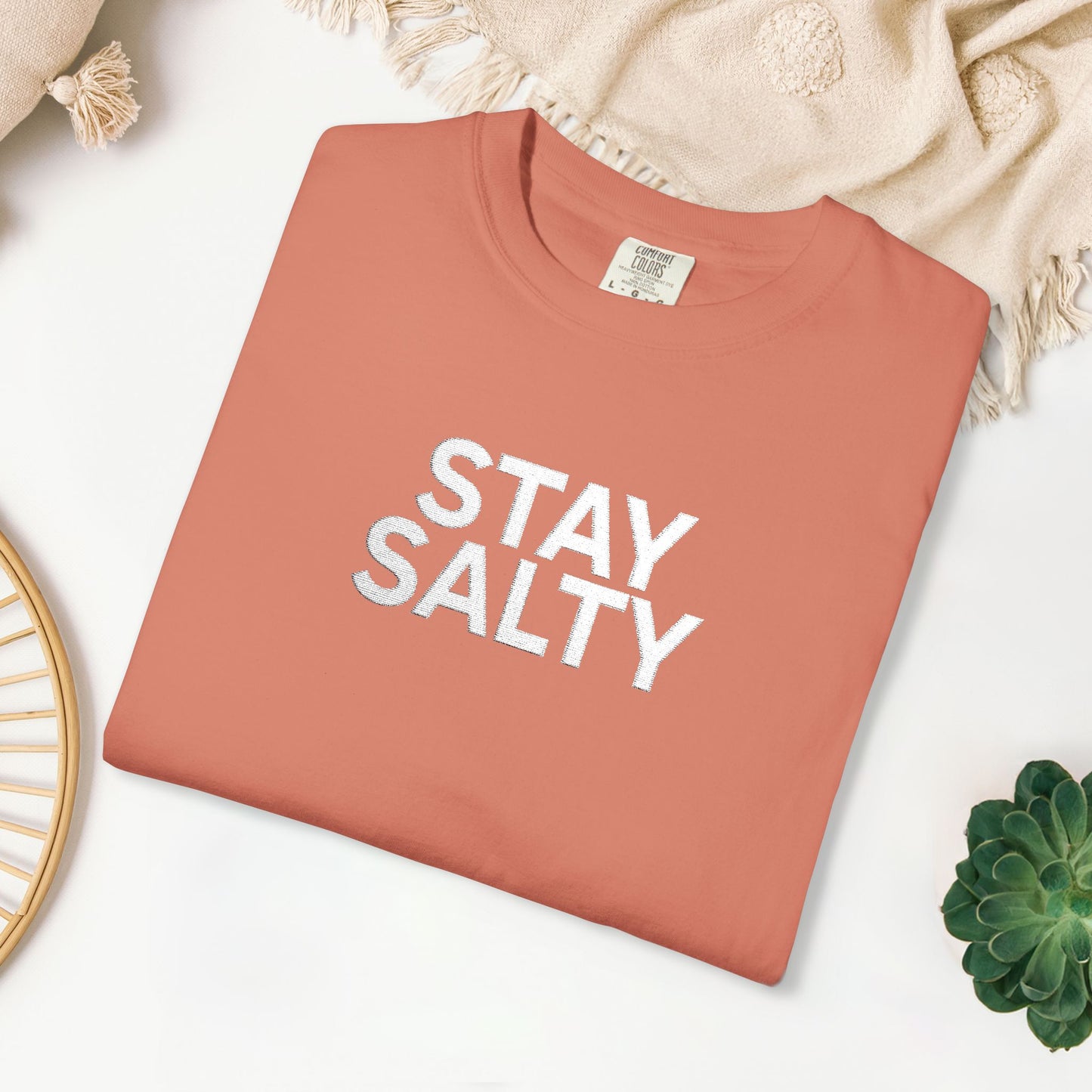 Embroidered Stay Salty Comfort Colors Shirt