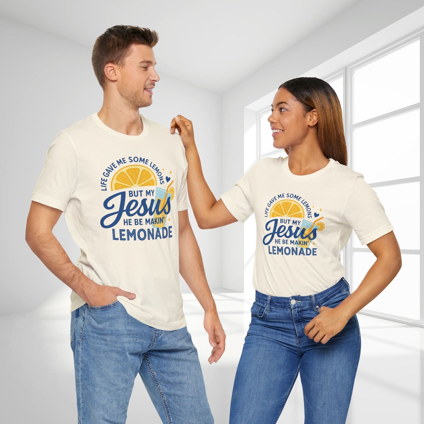 Life Gave Me Lemons But My Jesus Makes Lemonade Soft Cotton Tee