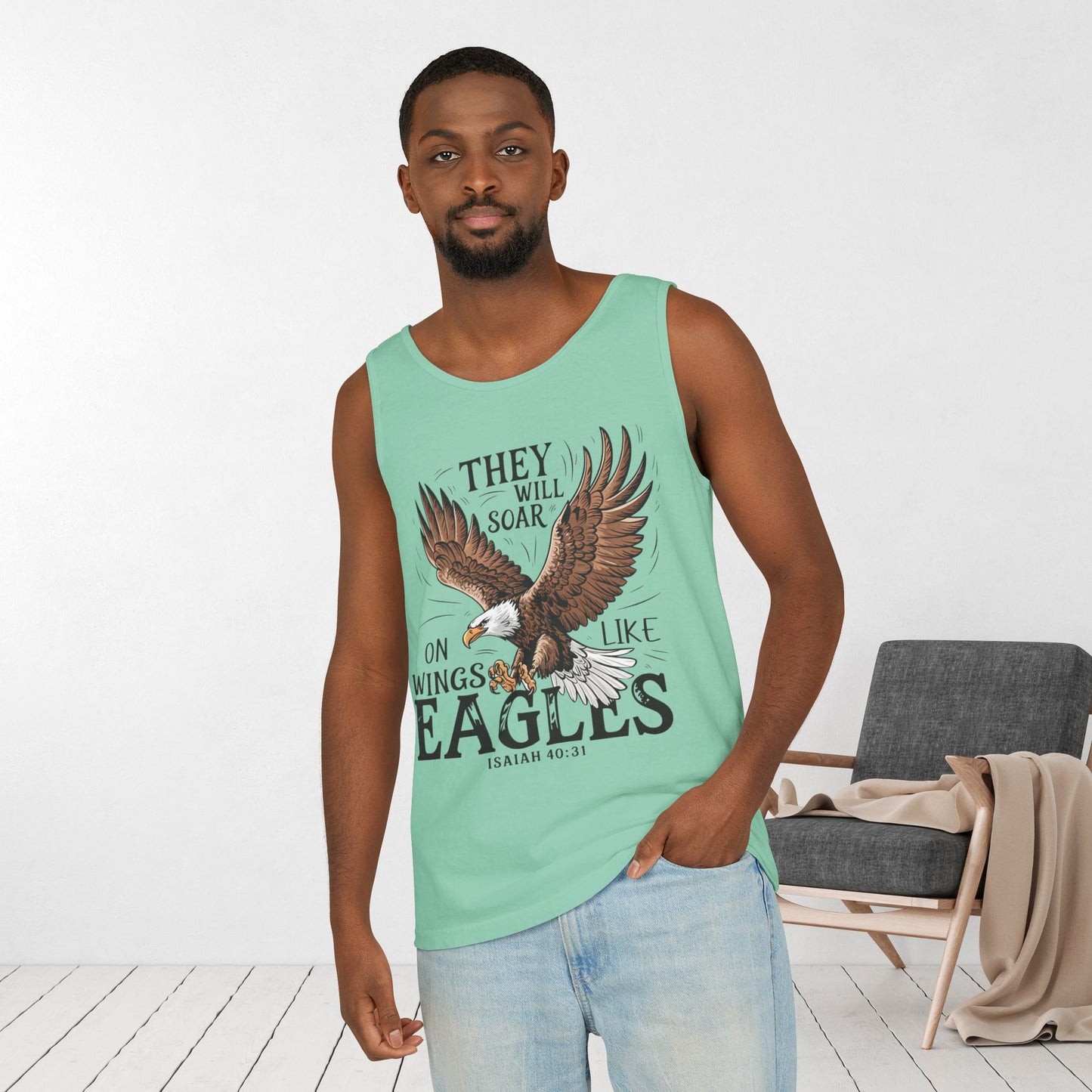 They Will Soar on Wings Like Eagles Comfort Colors Garment-Dyed Tank Top