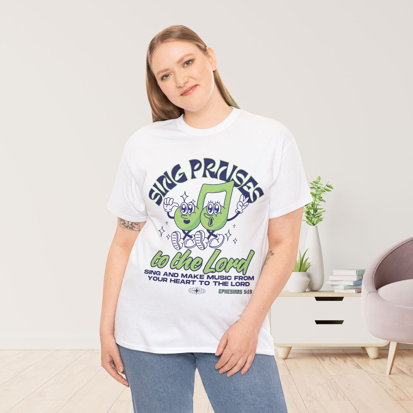 Sing Praises To The Lord Heavy Cotton Tee